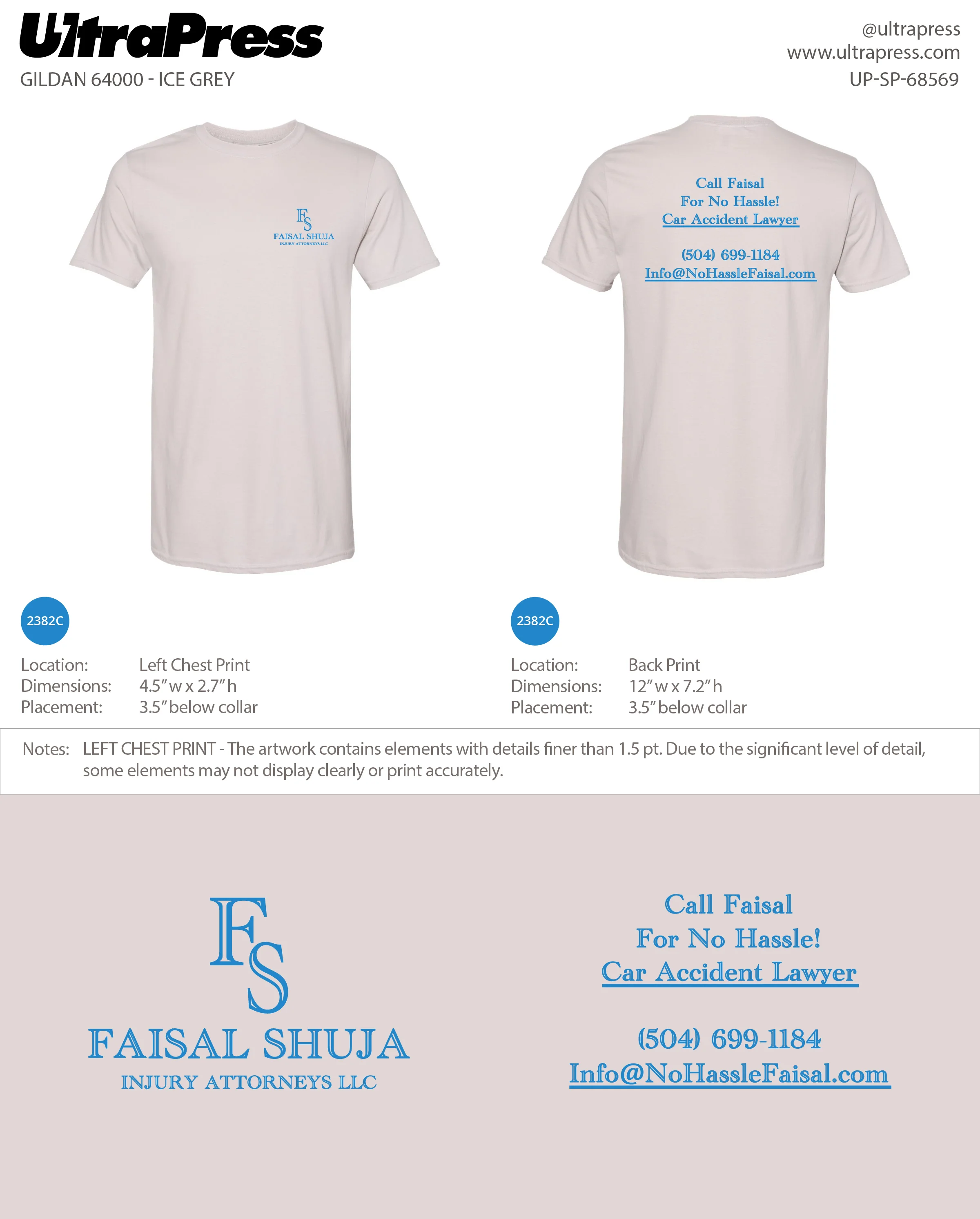 UP-SP-68569 Injury Attorneys LLC - Faisal Shuja 100 Pieces Package (Bulk) - Image 2