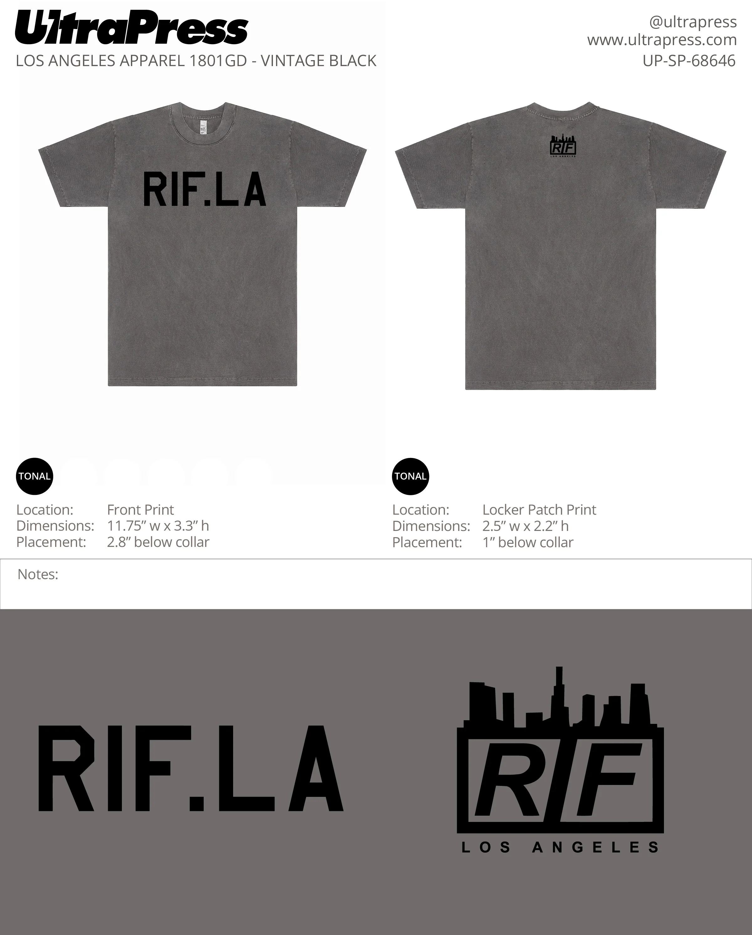 UP-SP-68646 RIF.LA Tonal (PRINT ONLY) - 144 Min Qty (Bulk) - Image 2