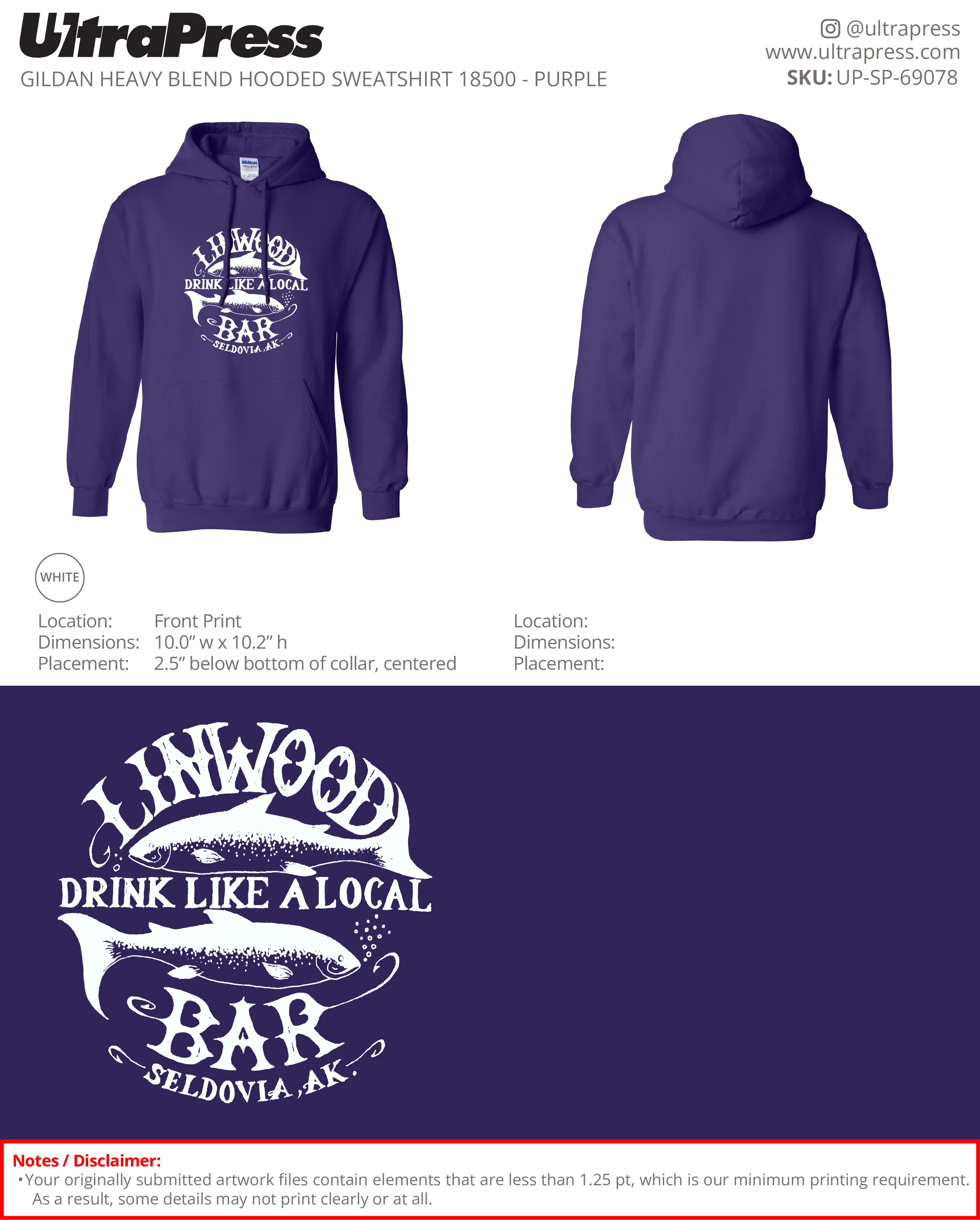 UP-SP-69078 Linwood Hoodies - Stephanie Blanchard 50 Min Qty (Bulk) - Image 10