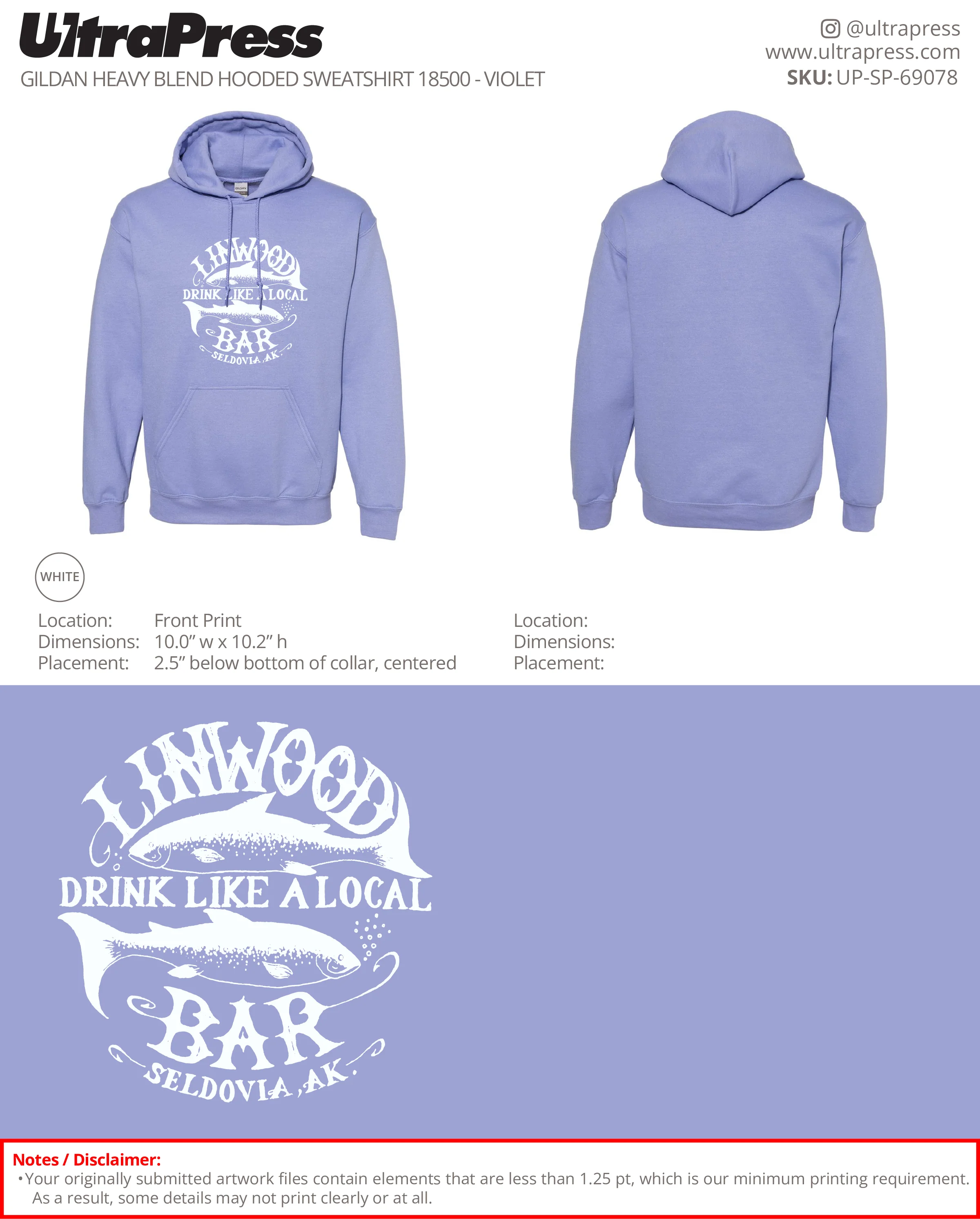 UP-SP-69078 Linwood Hoodies - Stephanie Blanchard 50 Min Qty (Bulk) - Image 11