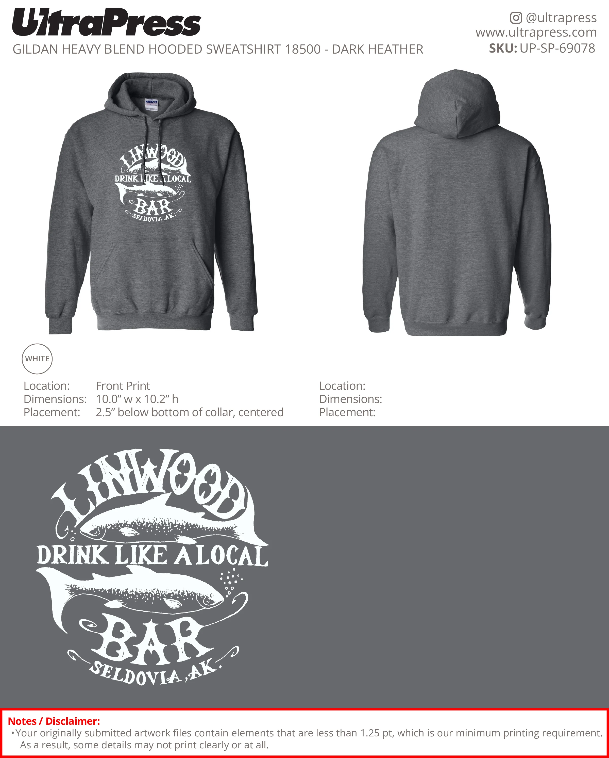 UP-SP-69078 Linwood Hoodies - Stephanie Blanchard 50 Min Qty (Bulk) - Image 2