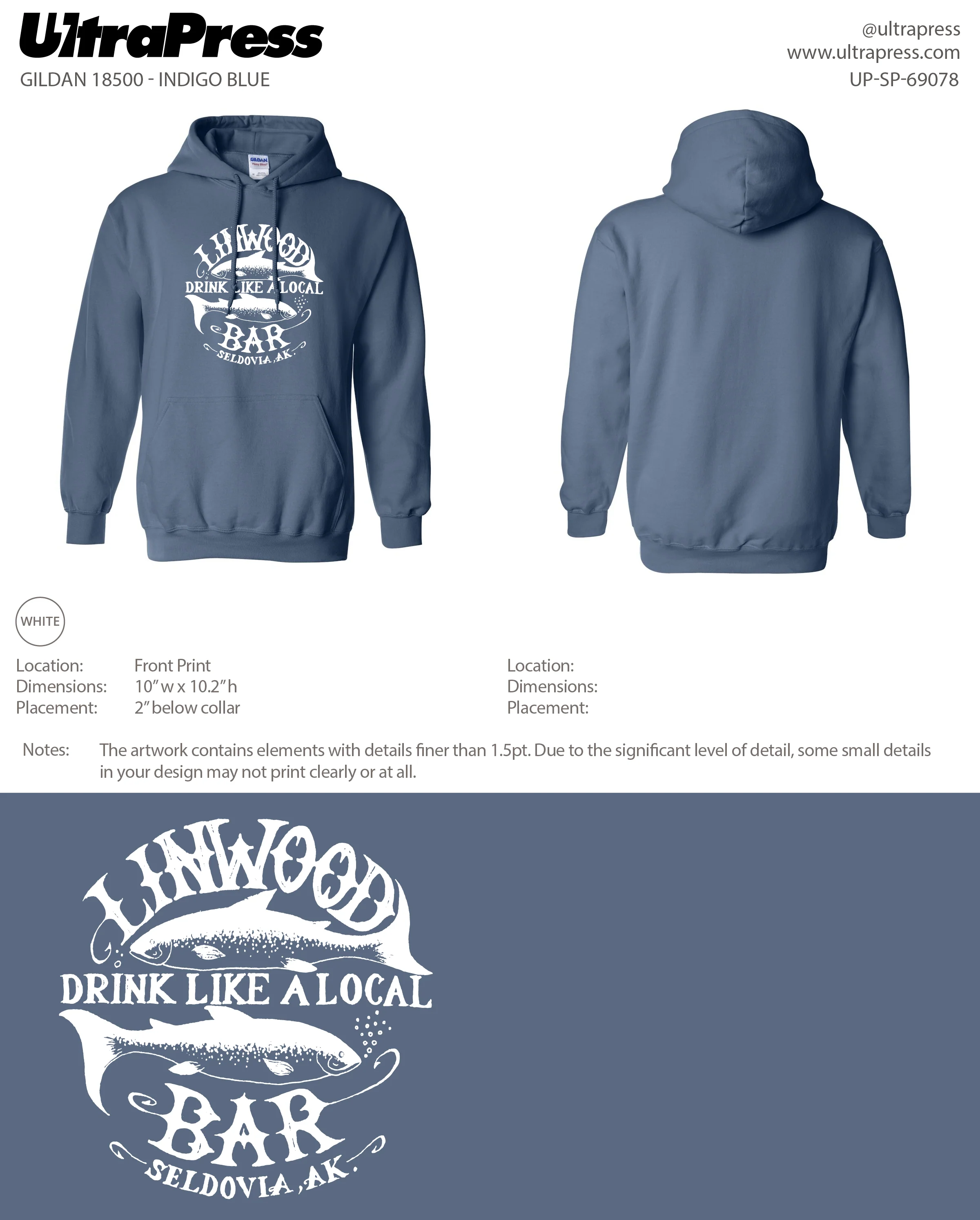 UP-SP-69078 Linwood Hoodies - Stephanie Blanchard 50 Min Qty (Bulk) - Image 4