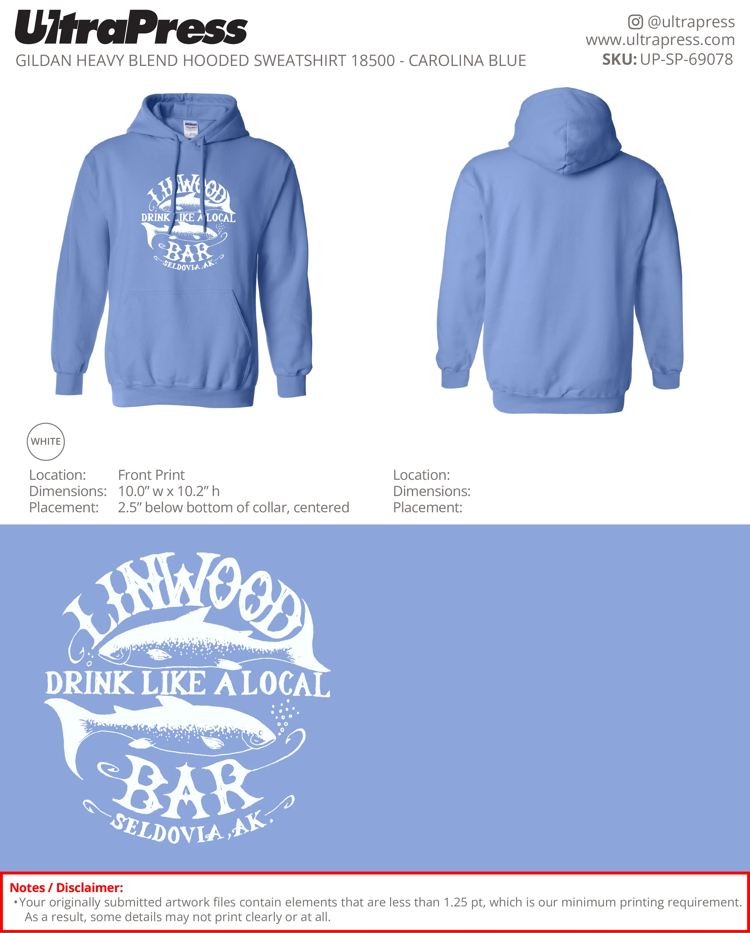 UP-SP-69078 Linwood Hoodies - Stephanie Blanchard 50 Min Qty (Bulk) - Image 7
