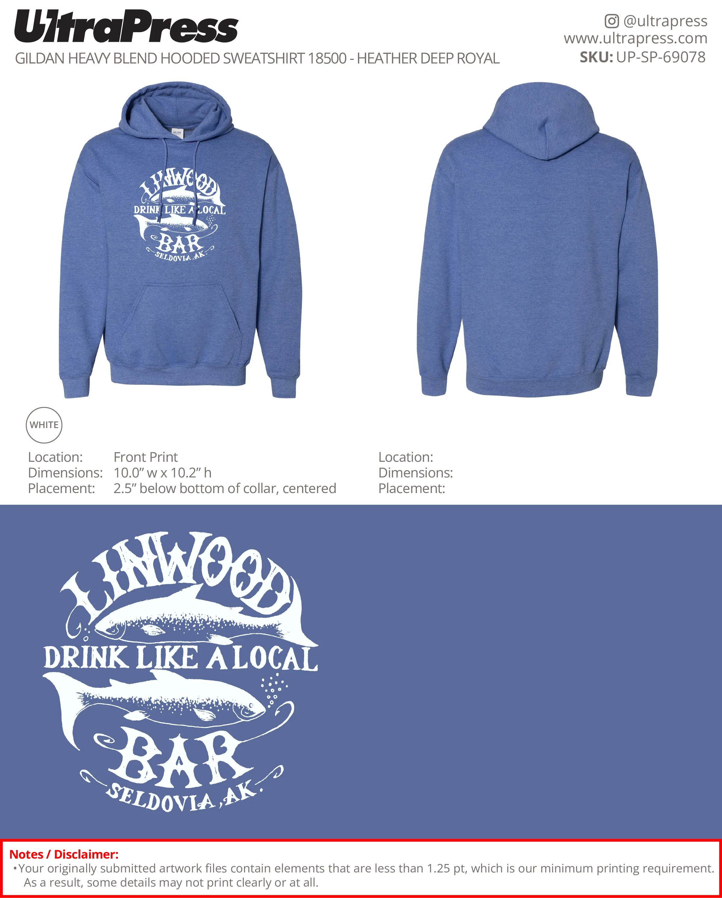 UP-SP-69078 Linwood Hoodies - Stephanie Blanchard 50 Min Qty (Bulk) - Image 8