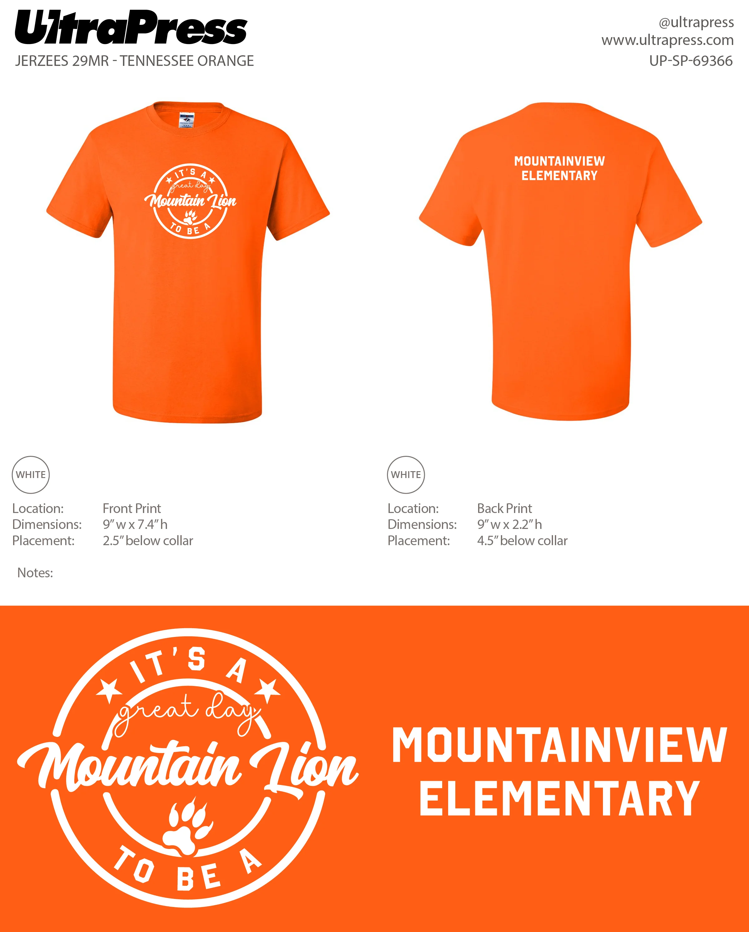 UP-SP-69366 It's a Great Day to be a Mountain Lion - Mountainview Elementary 800 Min Qty (Bulk) - Image 4