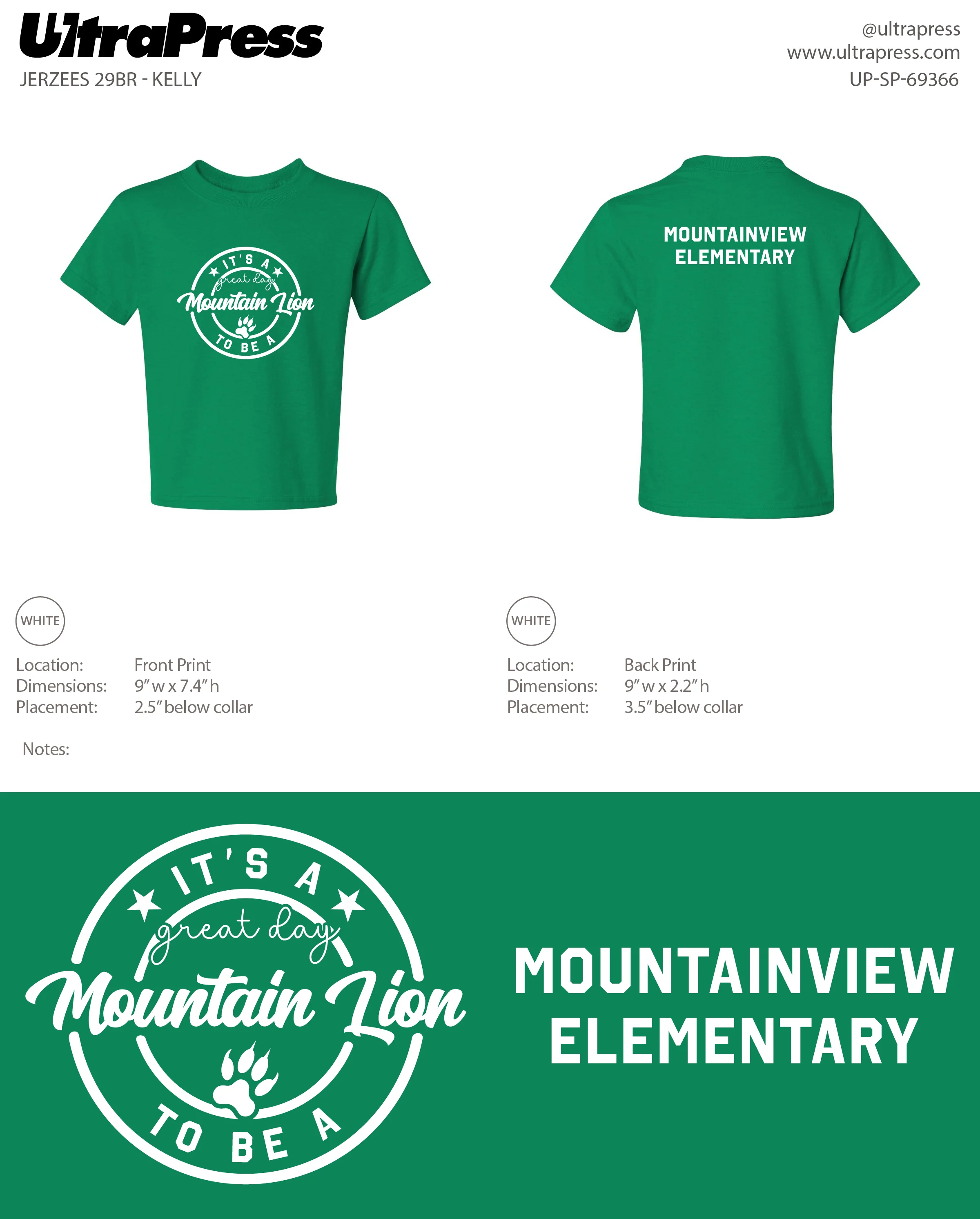 UP-SP-69366 It's a Great Day to be a Mountain Lion - Mountainview Elementary 800 Min Qty (Bulk) - Image 5