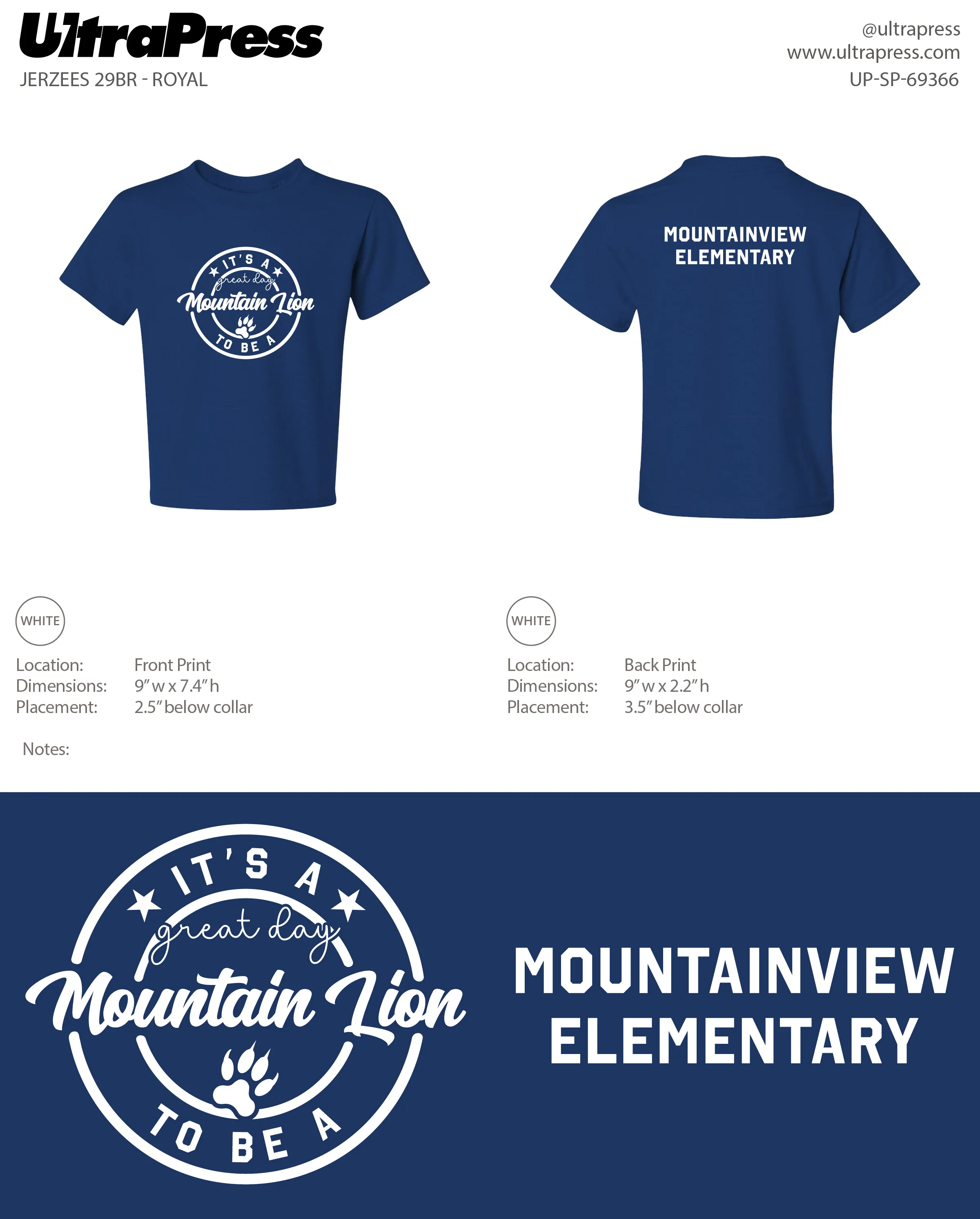 UP-SP-69366 It's a Great Day to be a Mountain Lion - Mountainview Elementary 800 Min Qty (Bulk) - Image 6