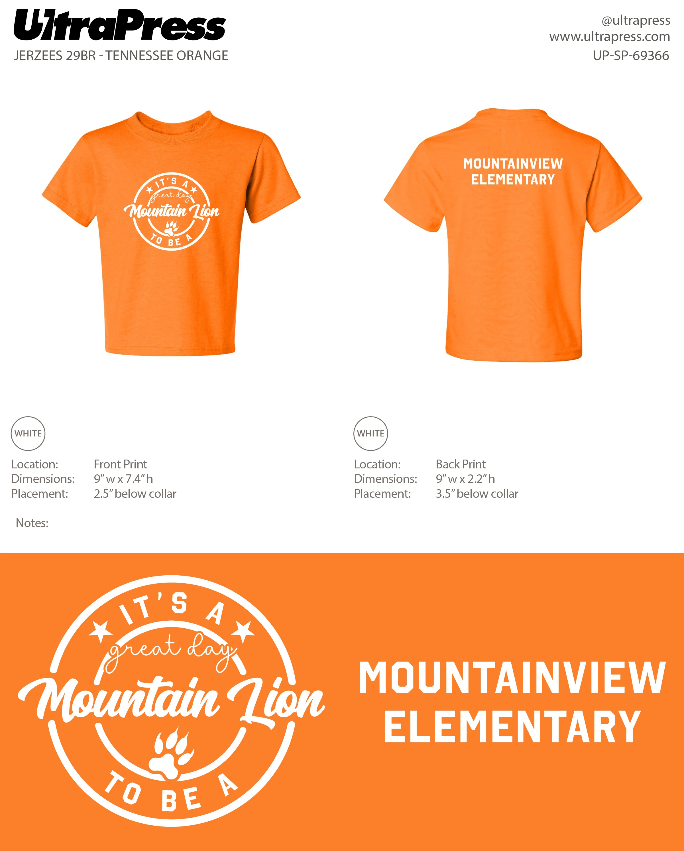 UP-SP-69366 It's a Great Day to be a Mountain Lion - Mountainview Elementary 800 Min Qty (Bulk) - Image 8