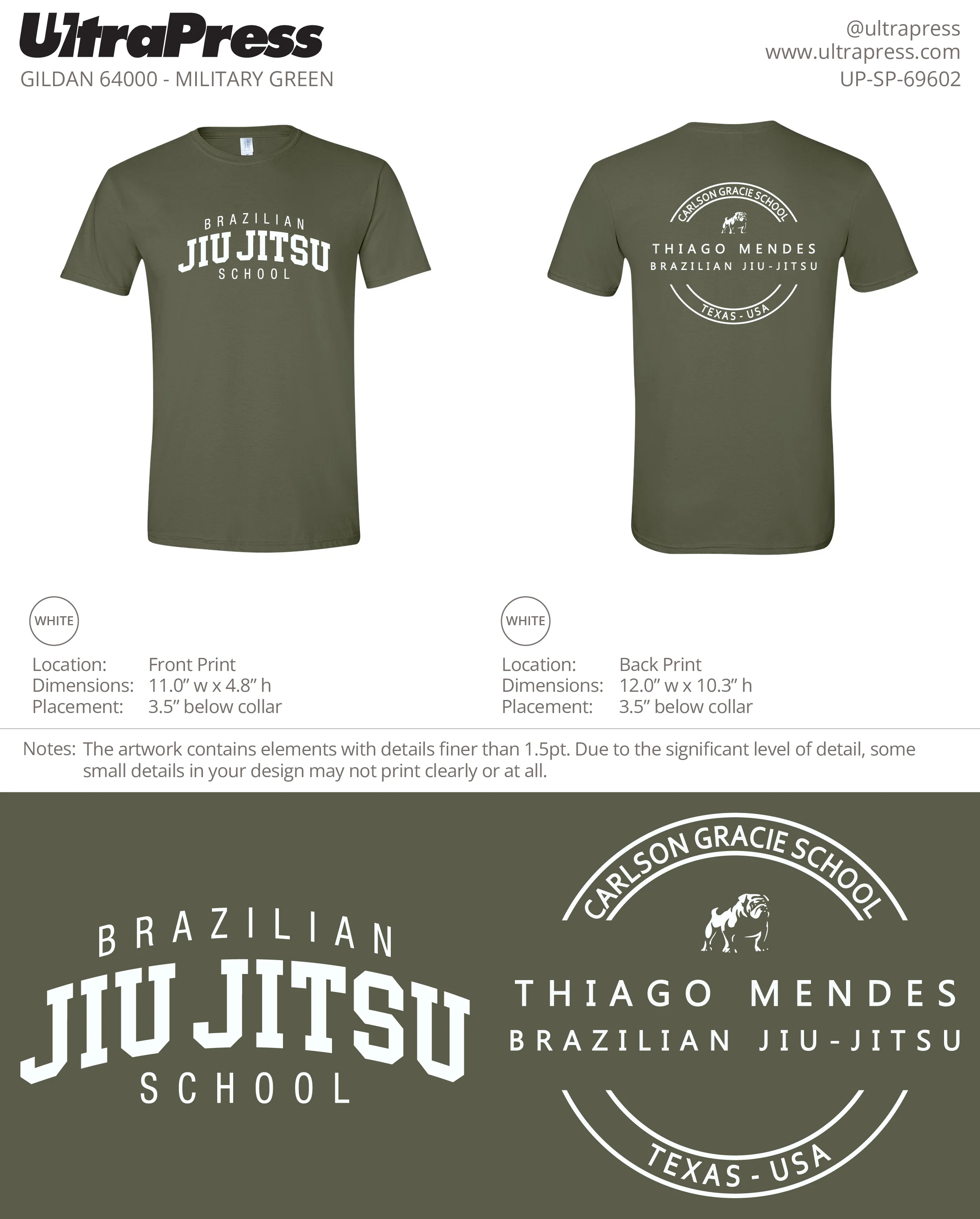 UP-SP-69602 Thiago Mendes Brazilian Jiu-jitsu 100 Min Qty (Bulk) - Image 2