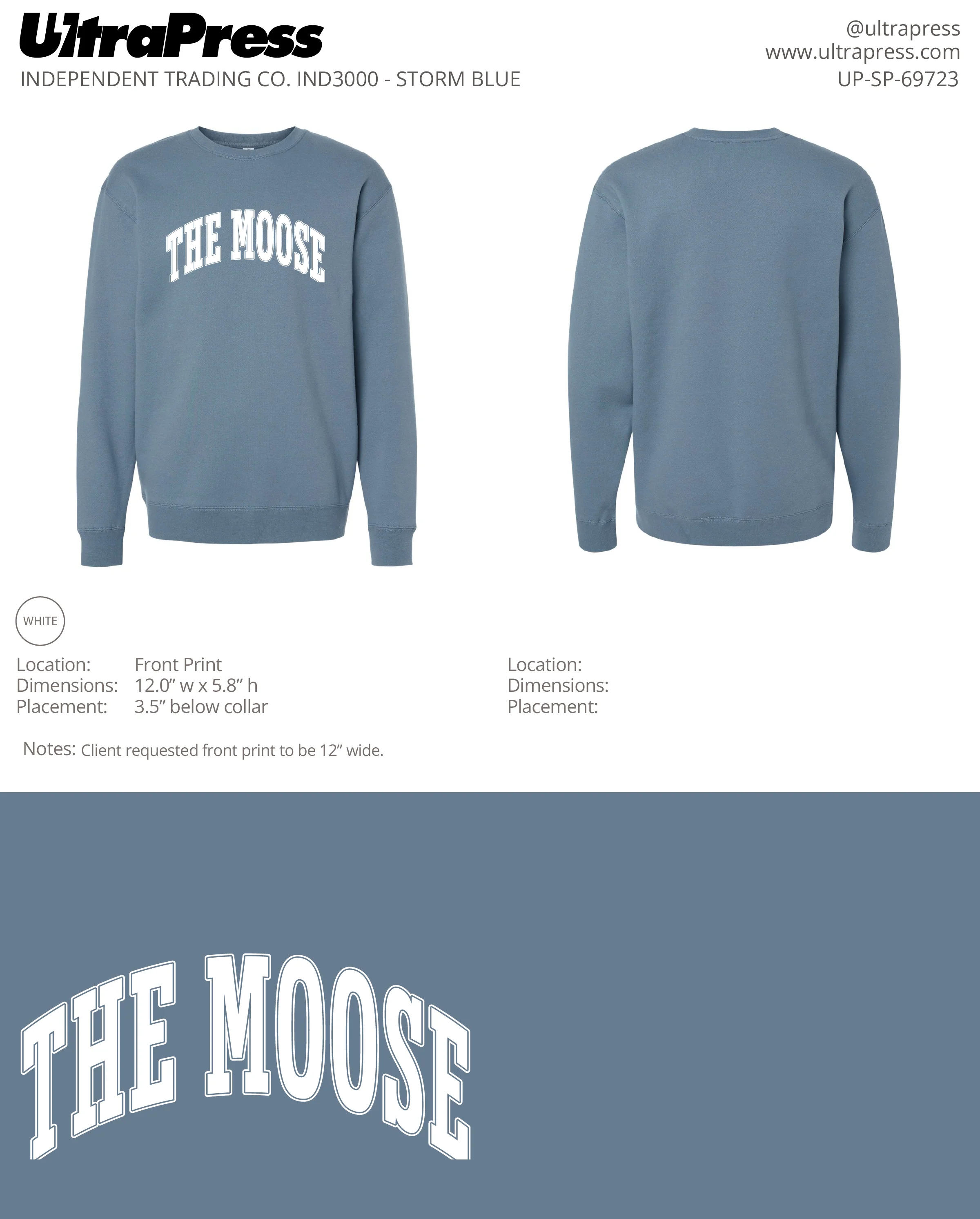 UP-SP-69723 The Moose Crewnecks - Dionne Puorto 72 Min Qty (Bulk) - Image 2