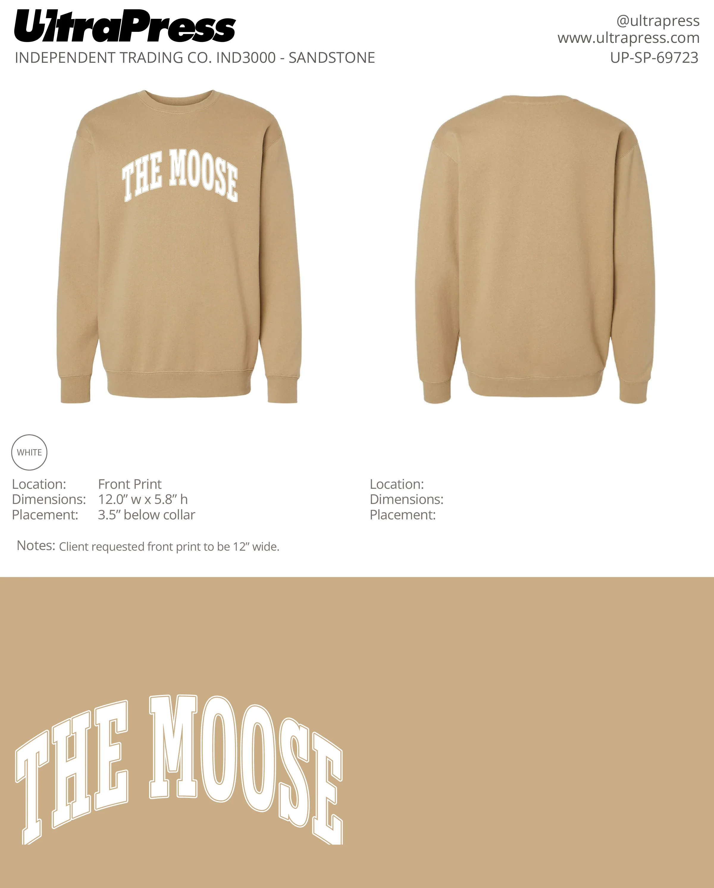 UP-SP-69723 The Moose Crewnecks - Dionne Puorto 72 Min Qty (Bulk) - Image 3