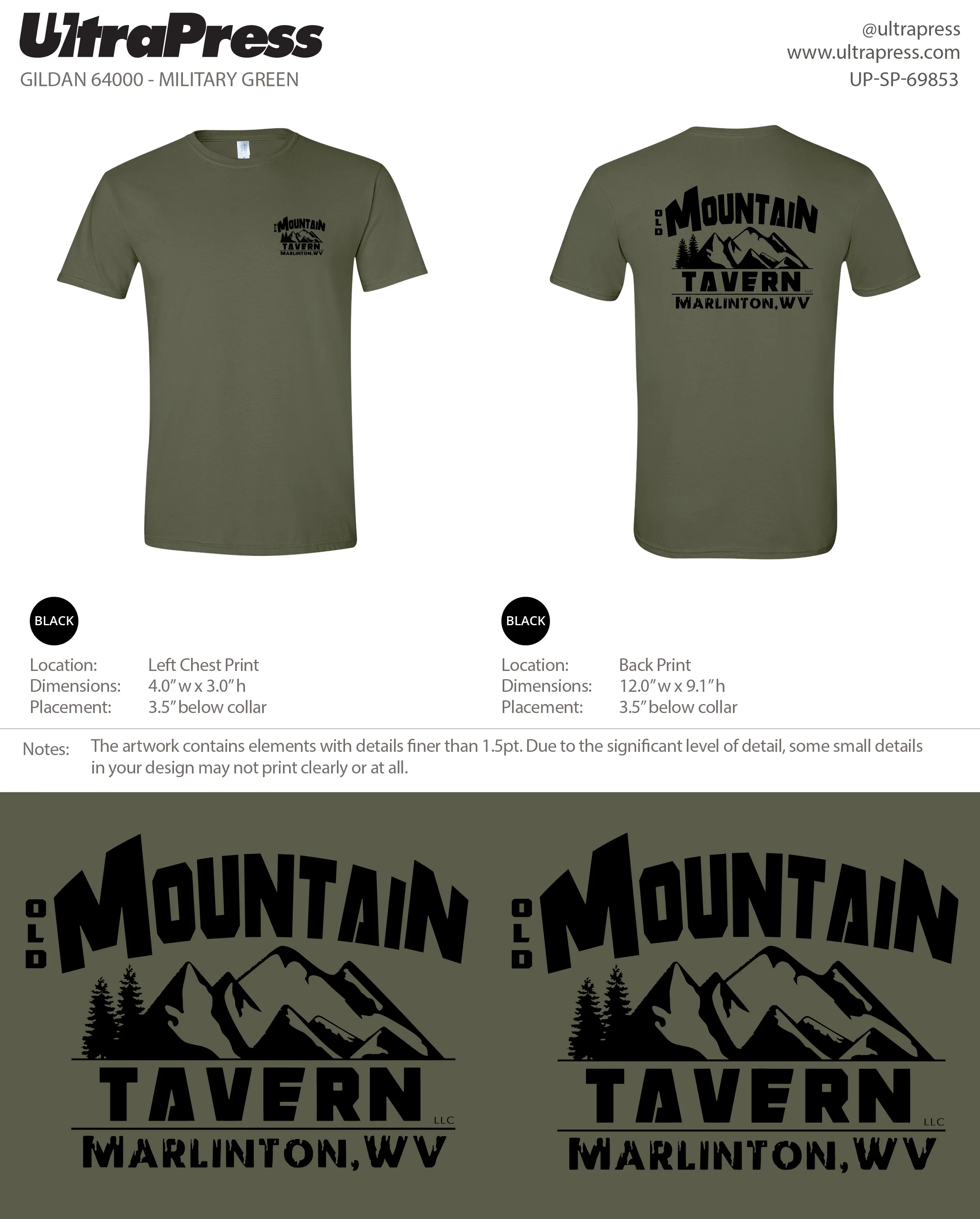 UP-SP-69853 Old Mountain Tavern - Daniel Flores 72 Min Qty (Bulk)