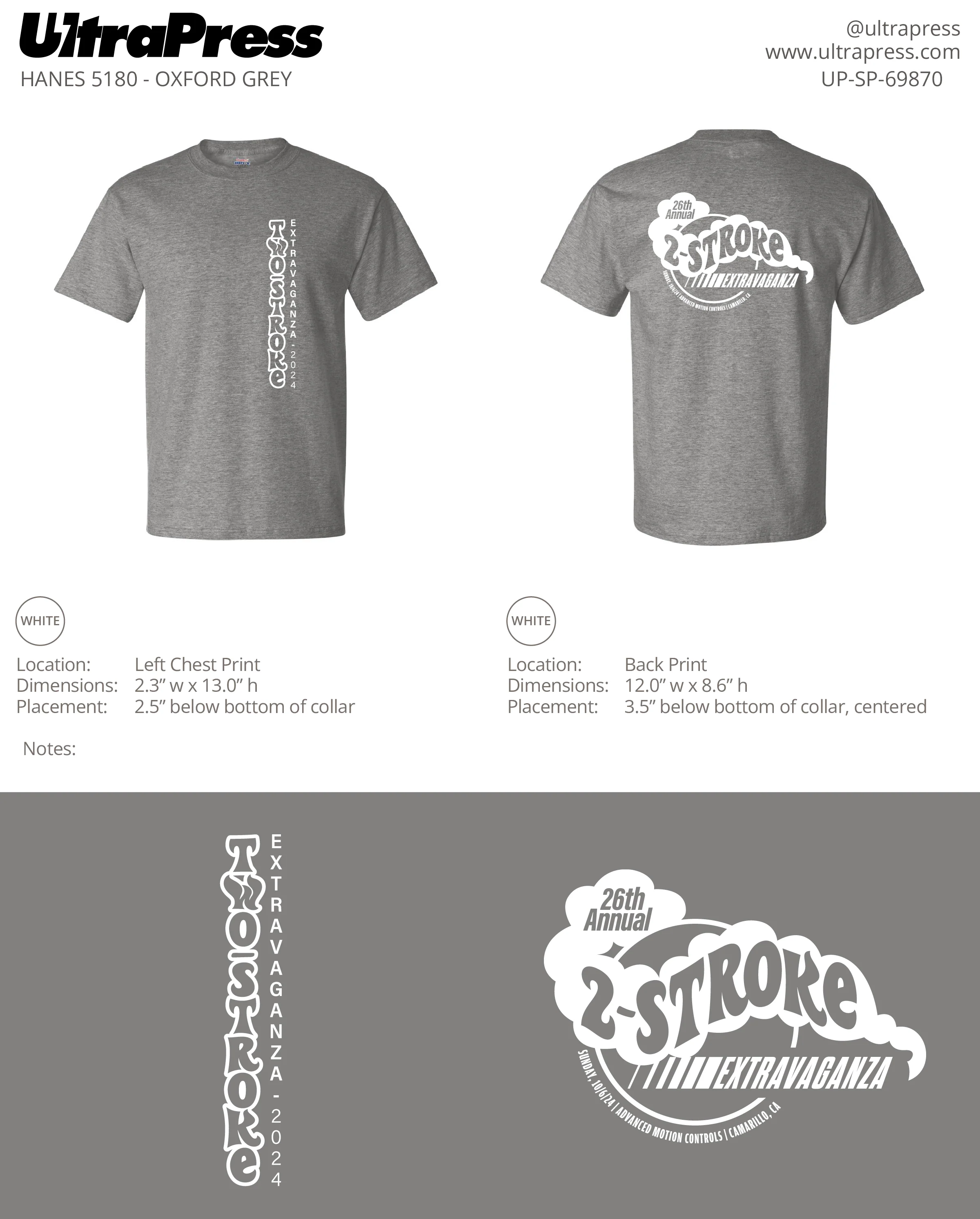 UP-SP-69870 Two Stroke Extravaganza 2024 T-Shirts - 144 Min Qty (Bulk) - Image 2