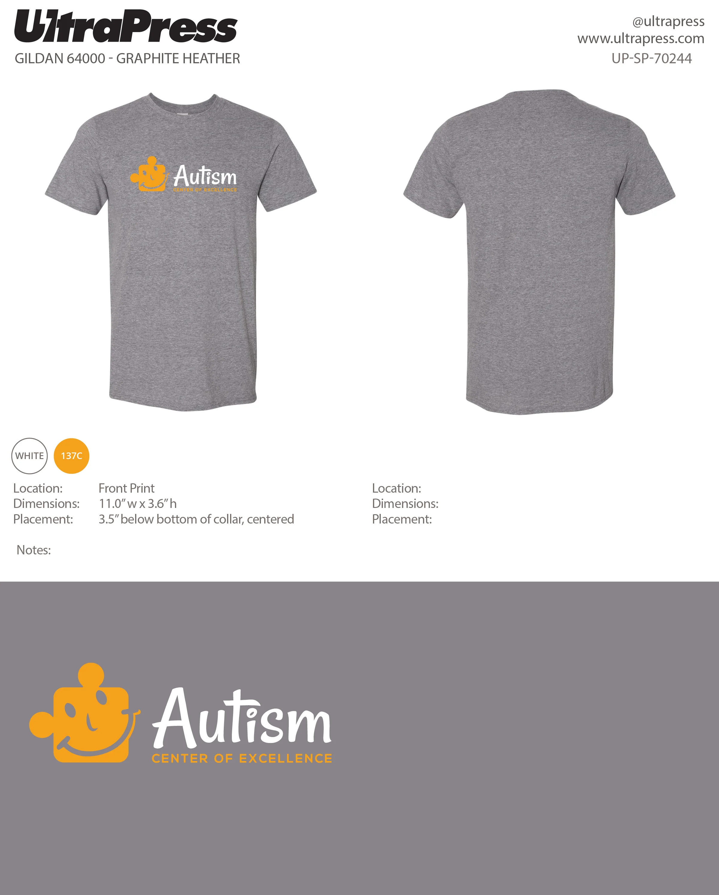 UP-SP-70244 Autism Center Of Excellence - Iesha Goindi 100 Pieces Package (Bulk) - Image 3