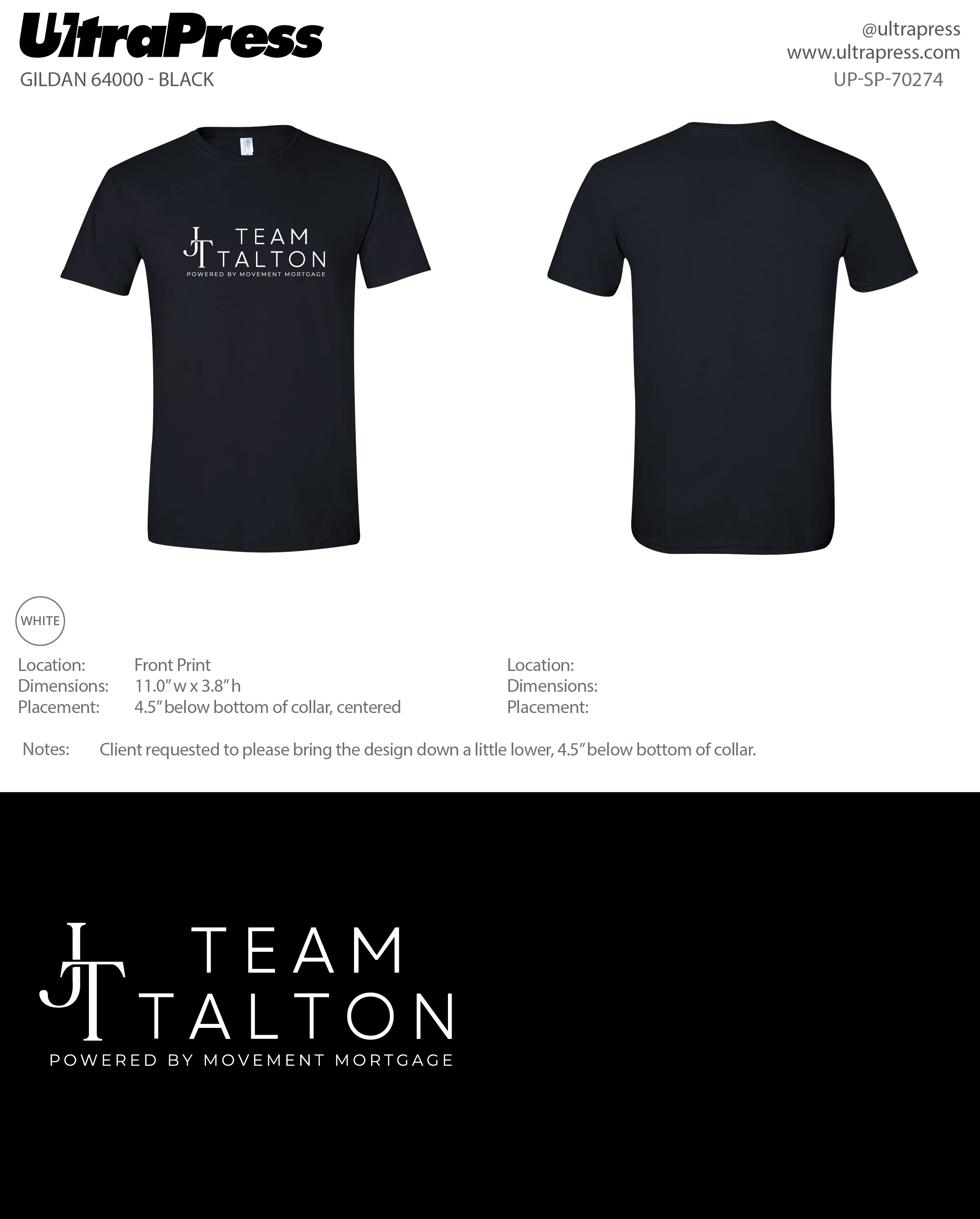 UP-SP-70274 Team Talton - Jessica Talton 100 Min Qty (Bulk)