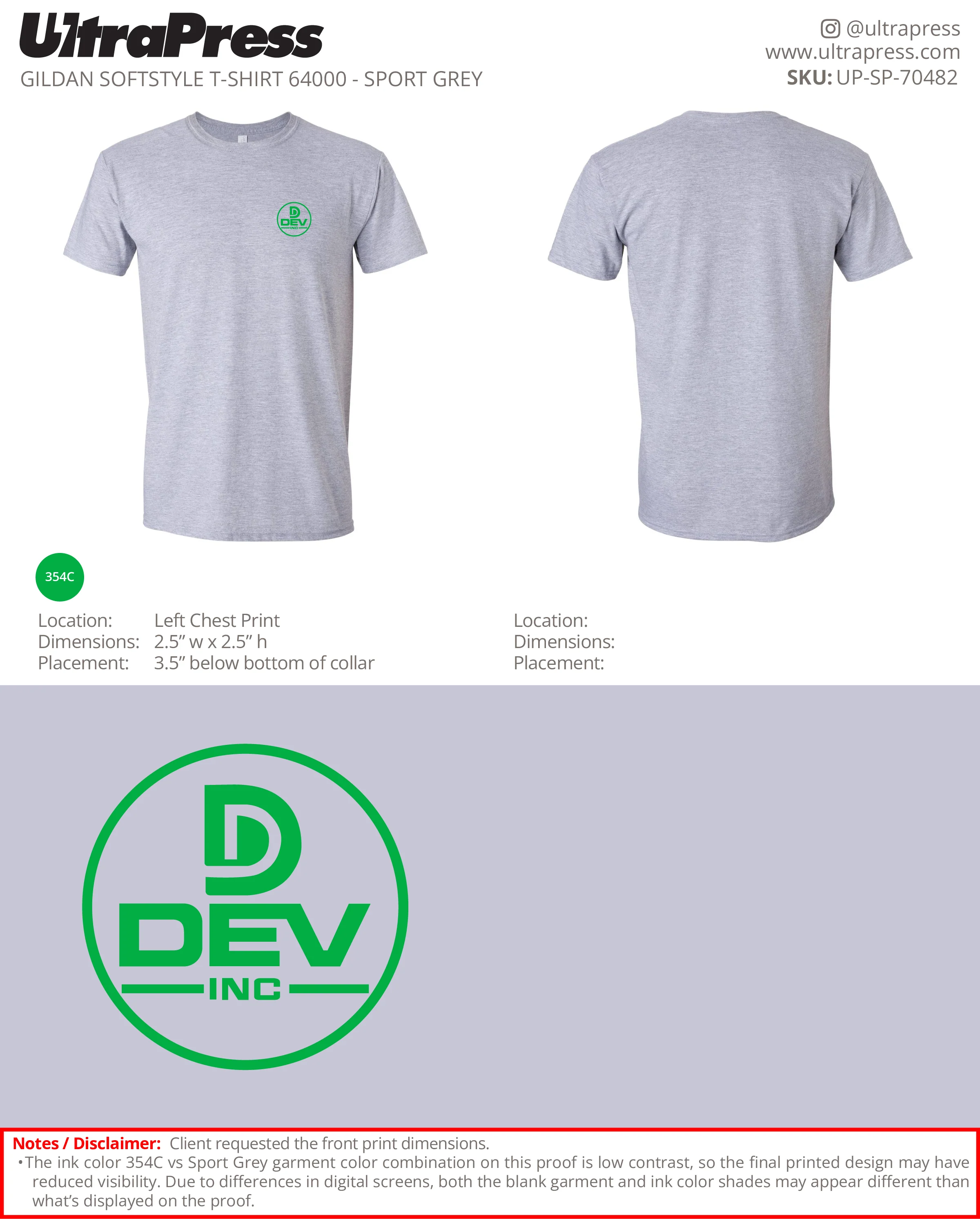 UP-SP-70482 Dev Inc. T-Shirts - Dev Anand 100 Min Qty (Bulk) - Image 2