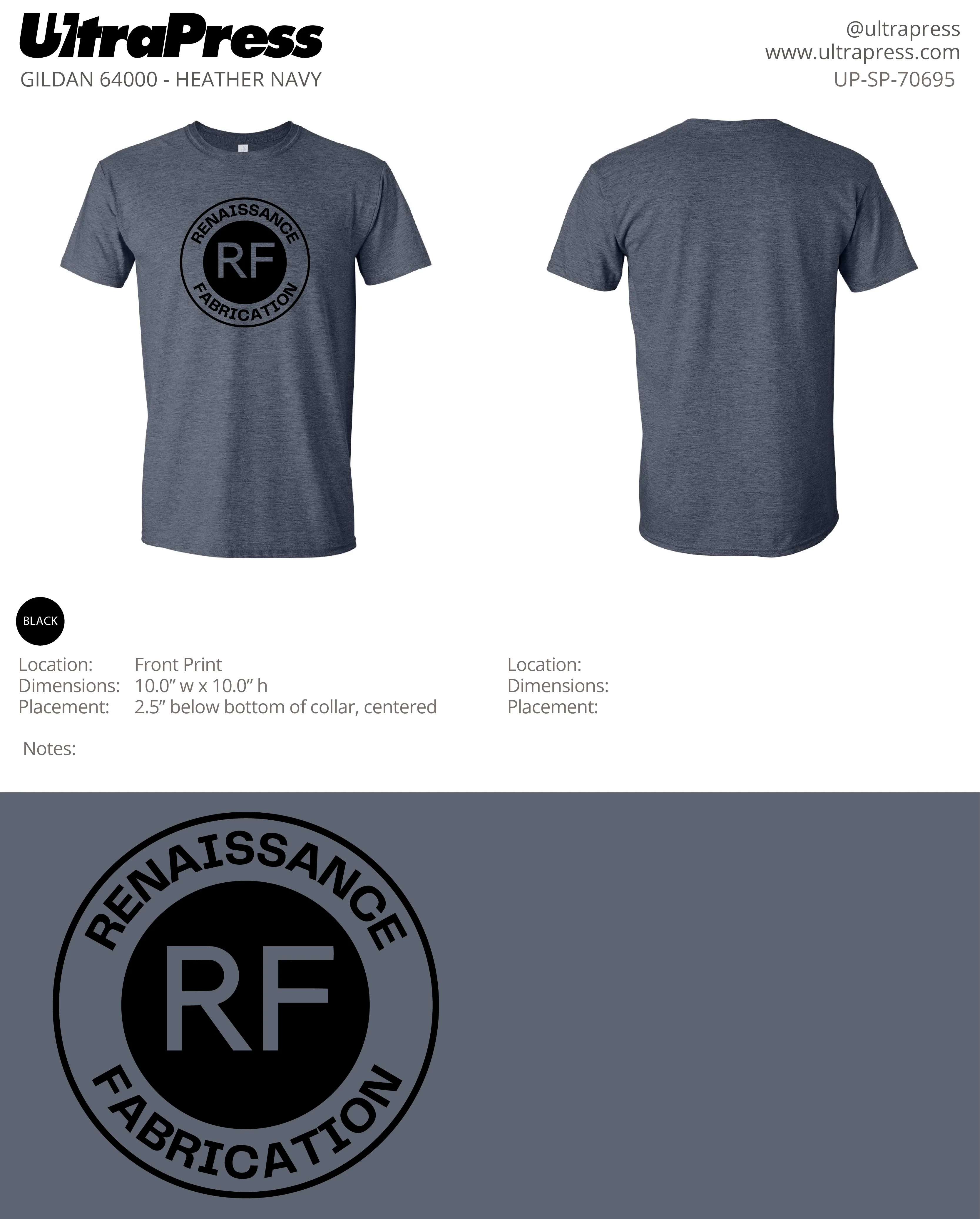 UP-SP-70695 Renaissance Fabrication Round Logo - Robyn Bates 100 Min Qty (Bulk) - Image 2