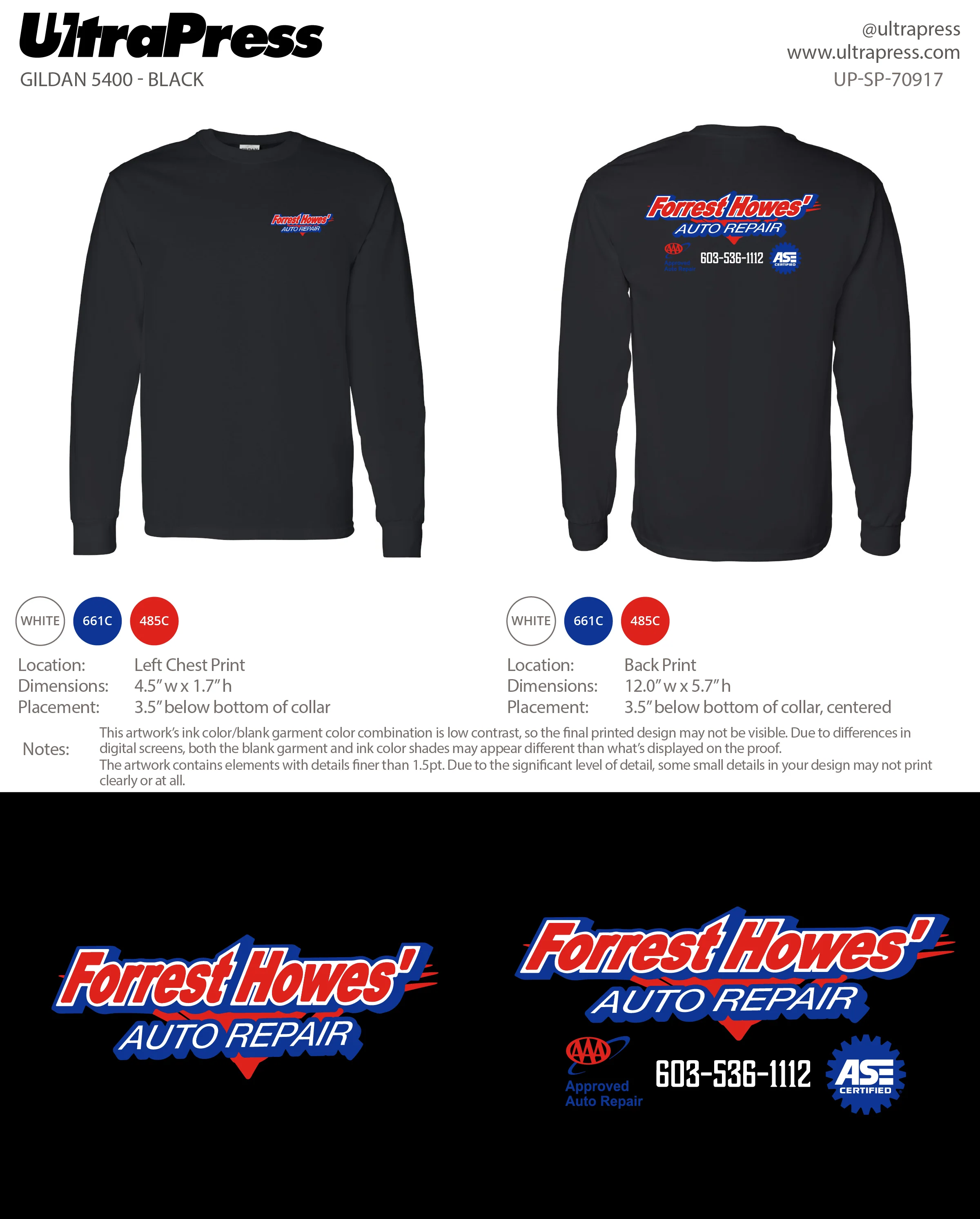 UP-SP-70917 Forrest Howes Auto Tall Tees and LS - 24 Min Qty (Bulk) - Image 2