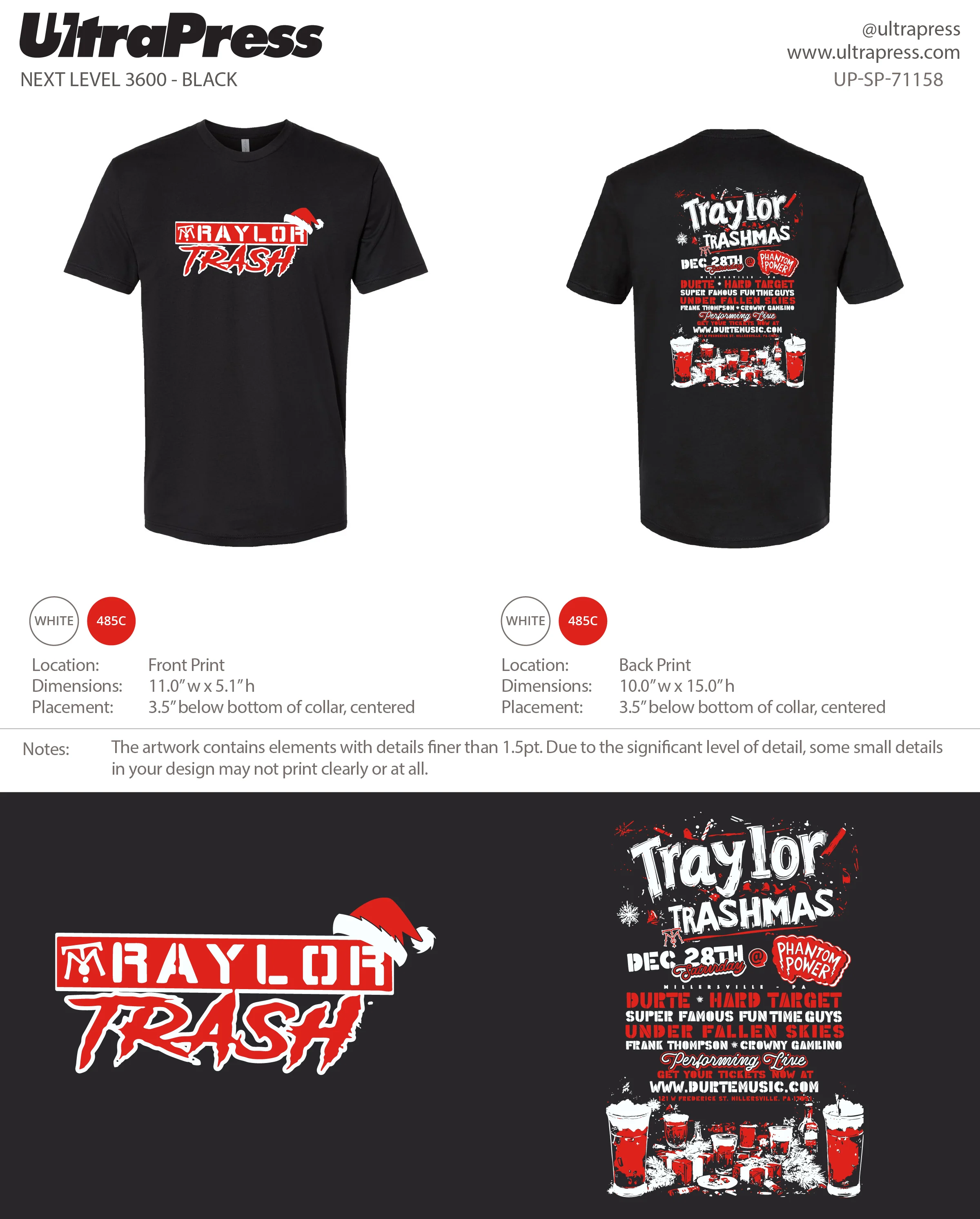 UP-SP-71158 Traylor Trashmas - James Elliot 100 Min Qty (Bulk) - Image 2