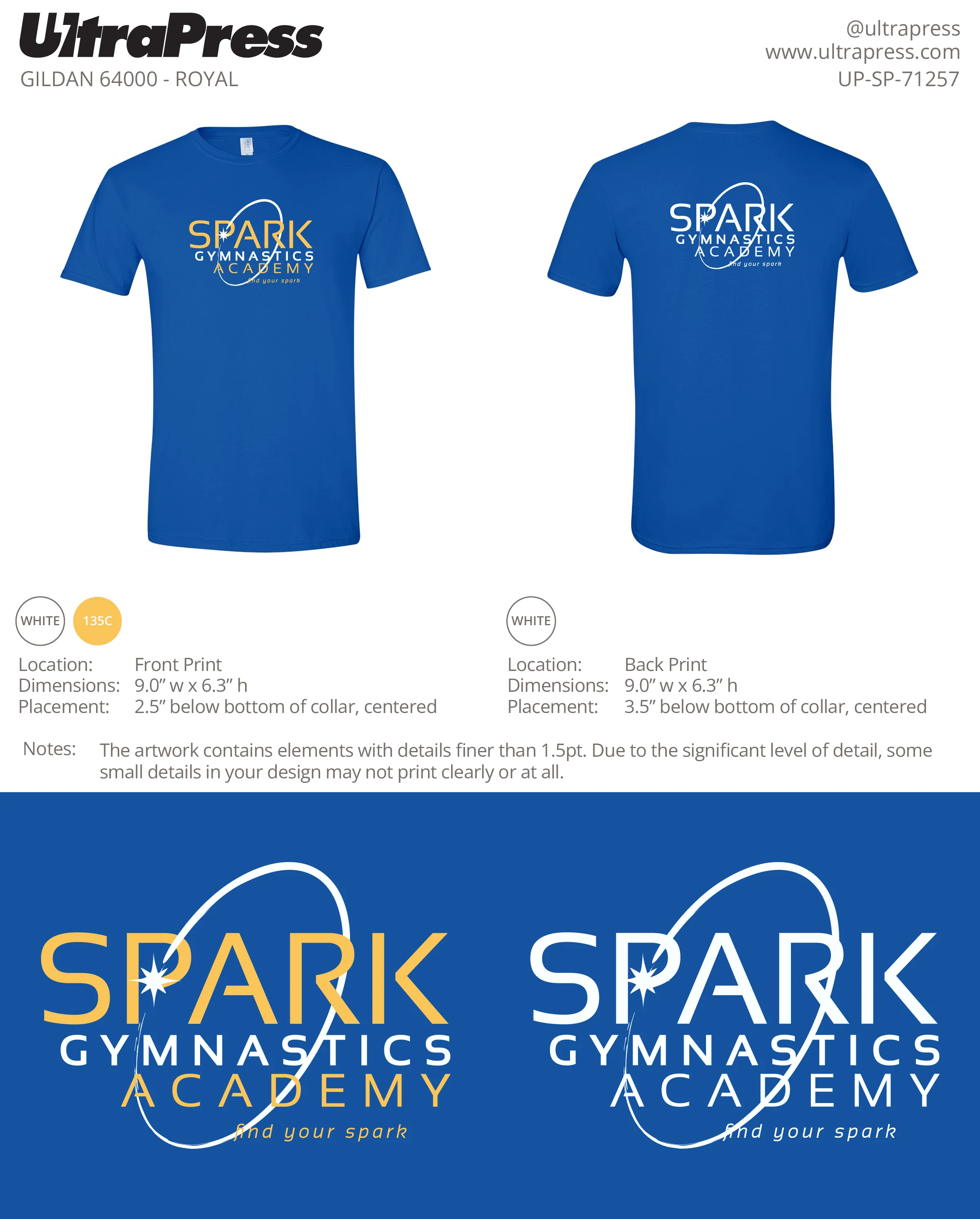 UP-SP-71257 Spark Gymnastics Academy - Lora Pineda 100 Pieces Package (Bulk) - Image 2