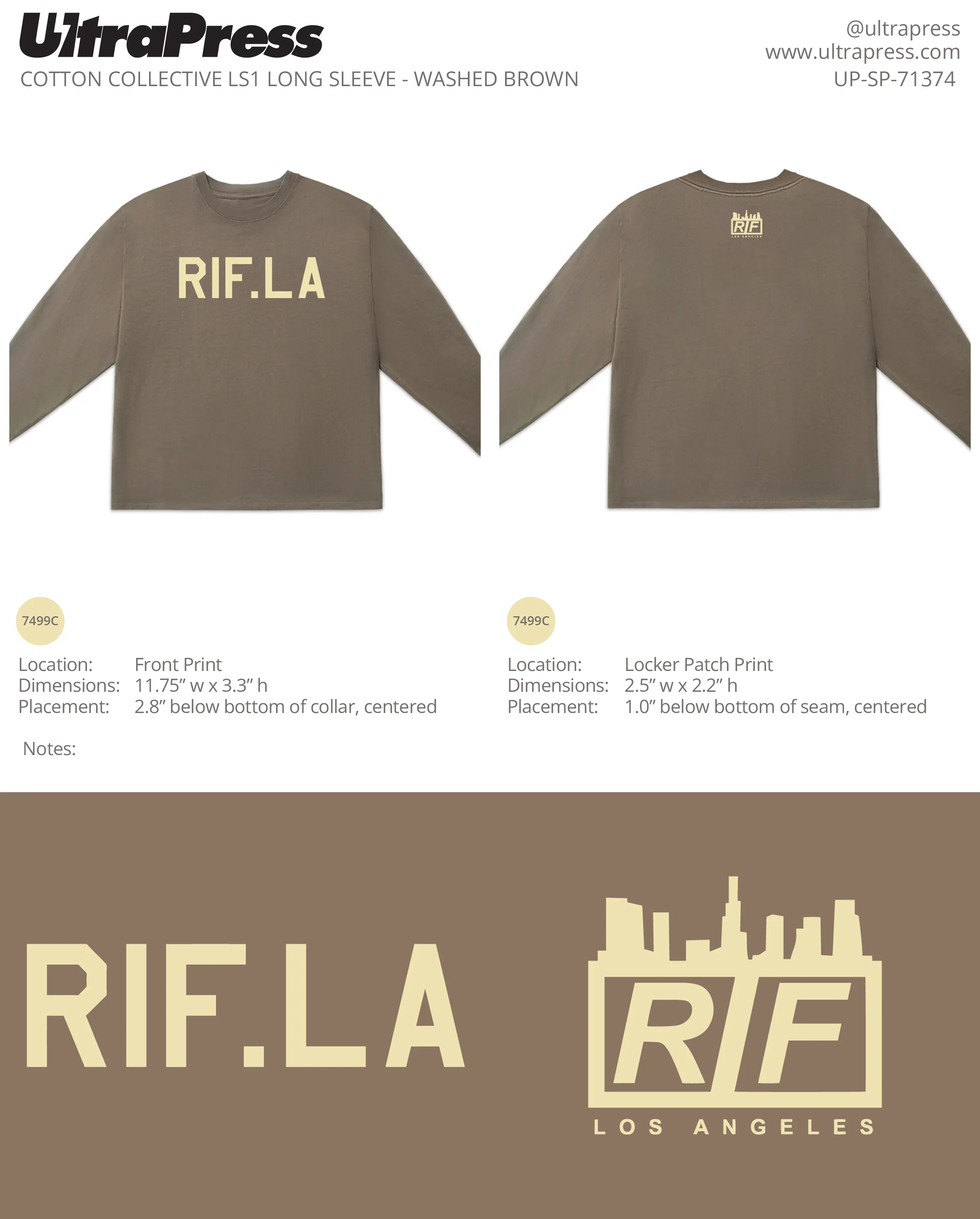 UP-SP-71374 RIF.LA Crewneck Sweatshirt 145 Min Qty (Bulk - PRINT ONLY) - Image 3