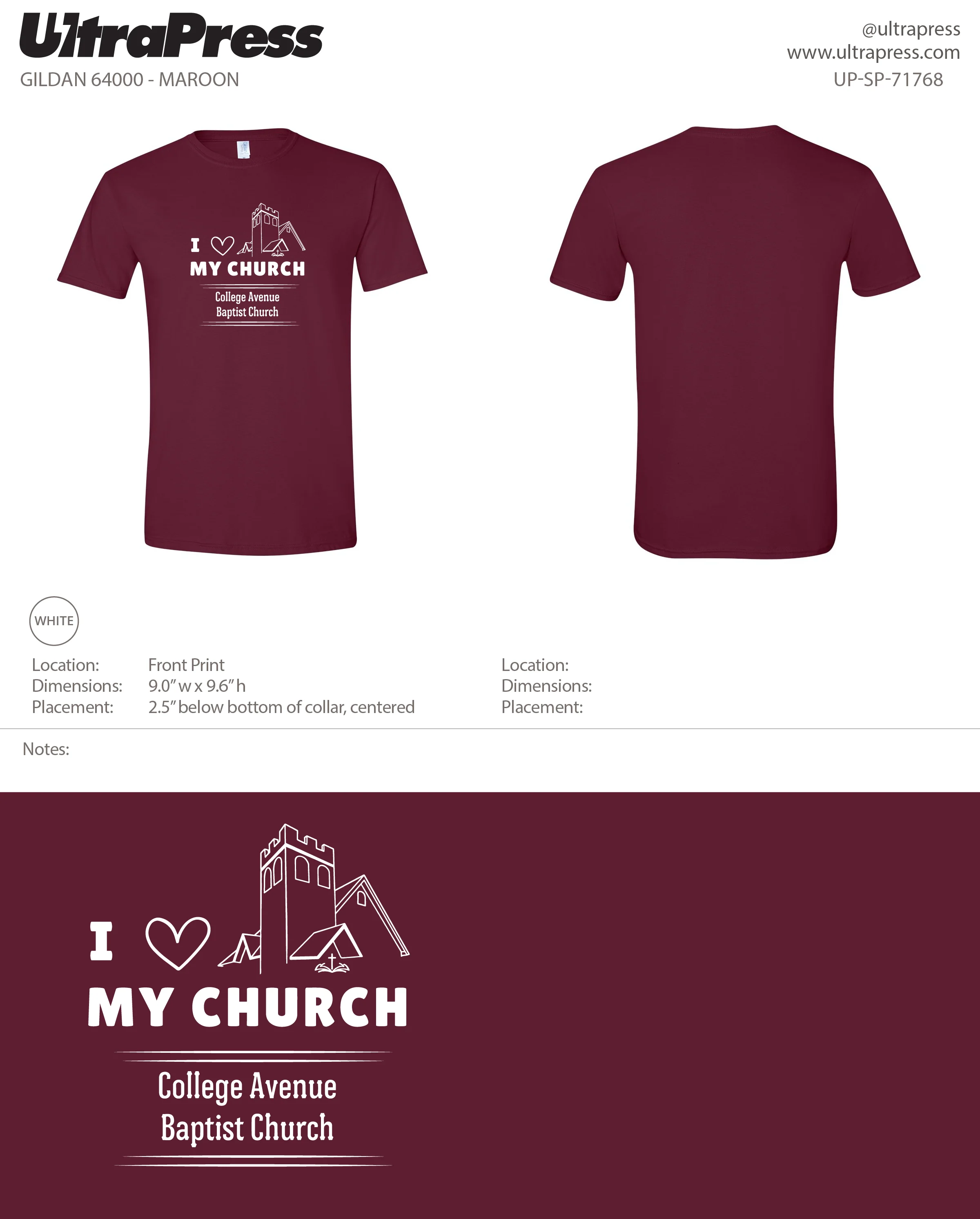 UP-SP-71768 I Love My Church - Angie Terhaar 100 Pieces Package (Bulk)