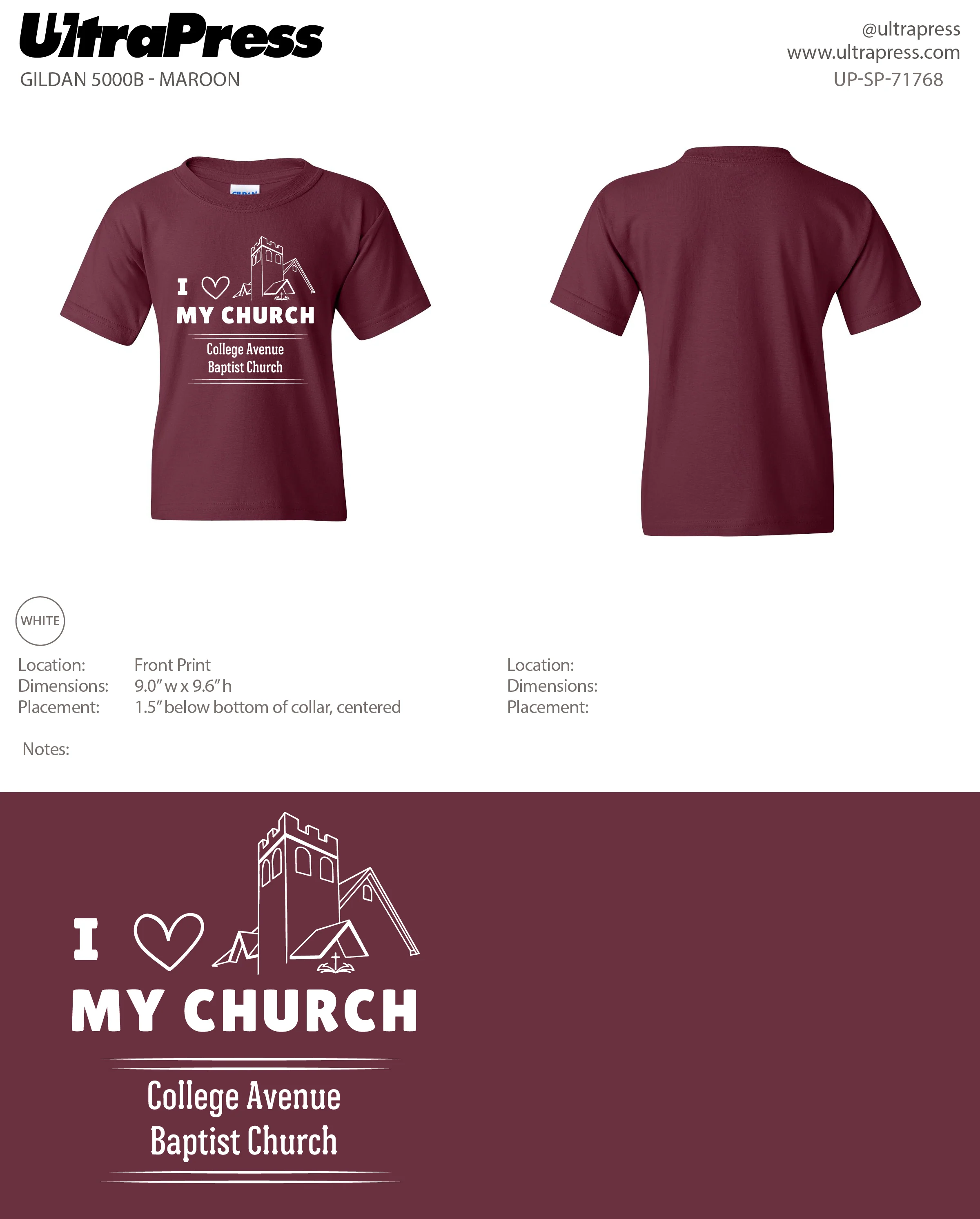 UP-SP-71768 I Love My Church - Angie Terhaar 100 Pieces Package (Bulk) - Image 2