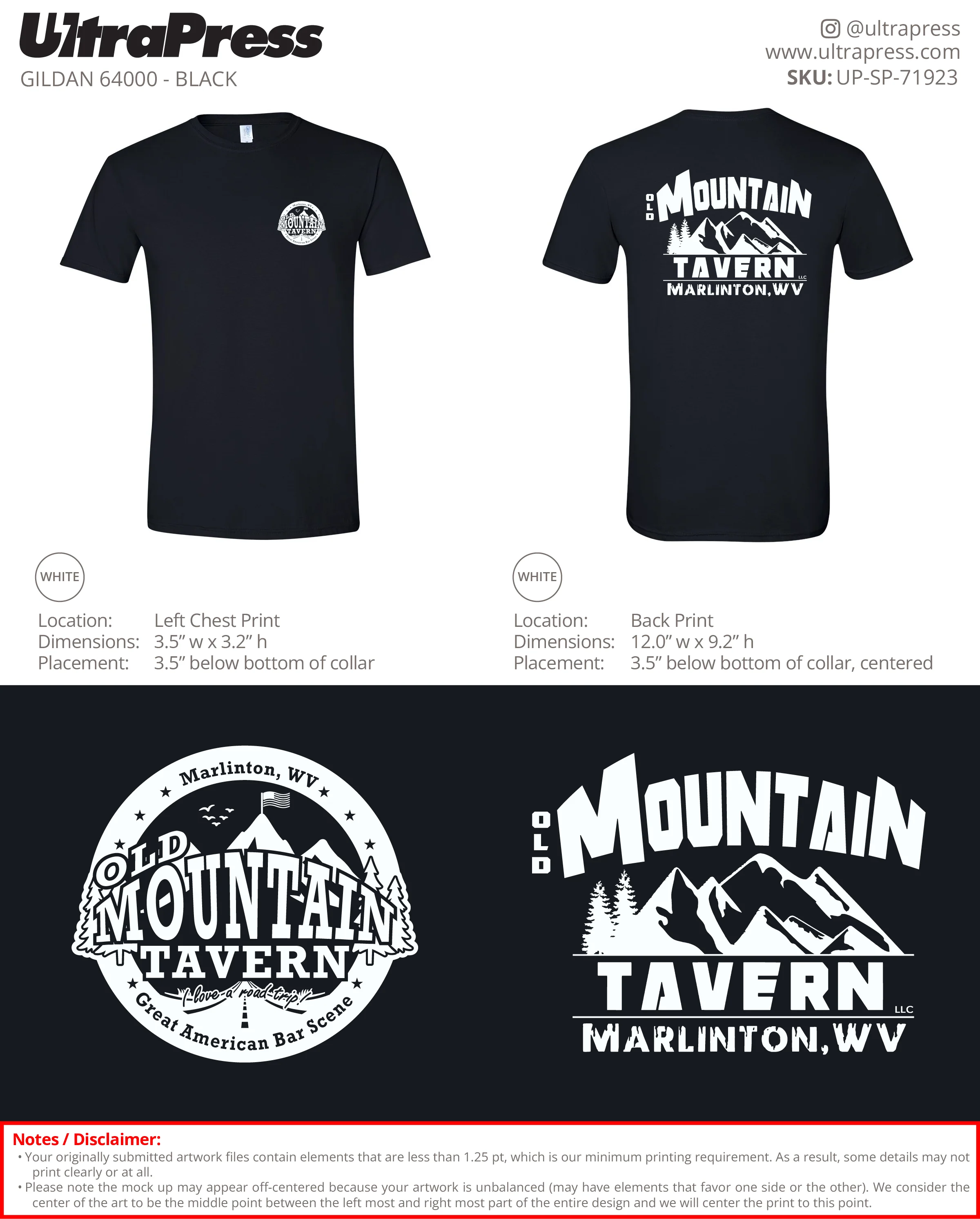 UP-SP-71923 Old Mountain Tavern - Daniel Flores 100 Pieces Package (Bulk) - Image 2