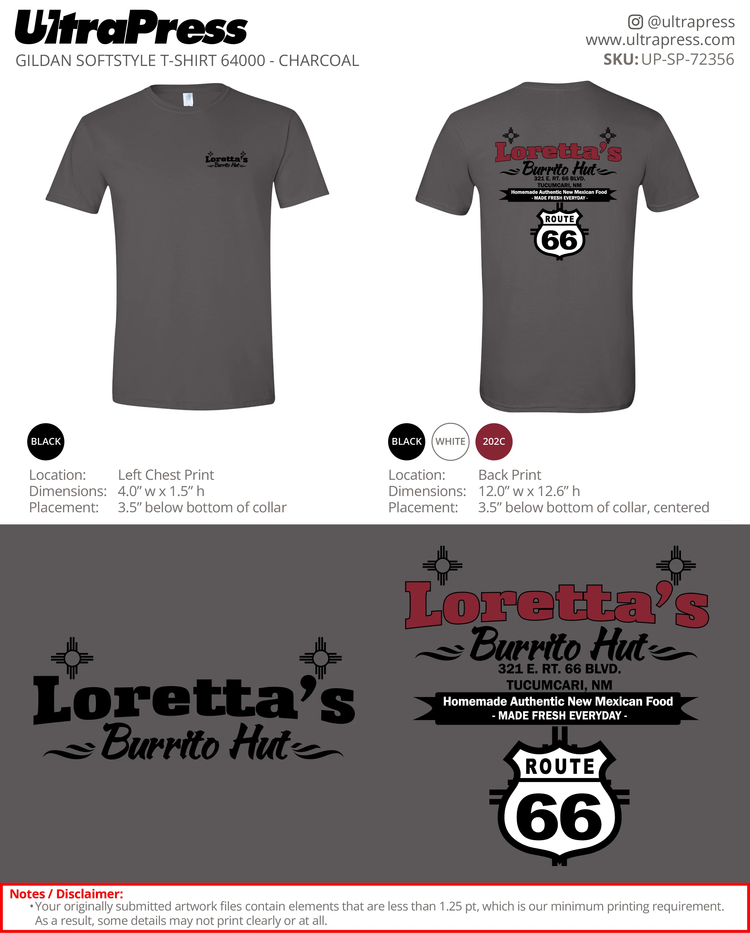 UP-SP-72356 Welcome To Loretta's Burrito Hut - Loretta Muller 100 Min Qty (Bulk) - Image 3