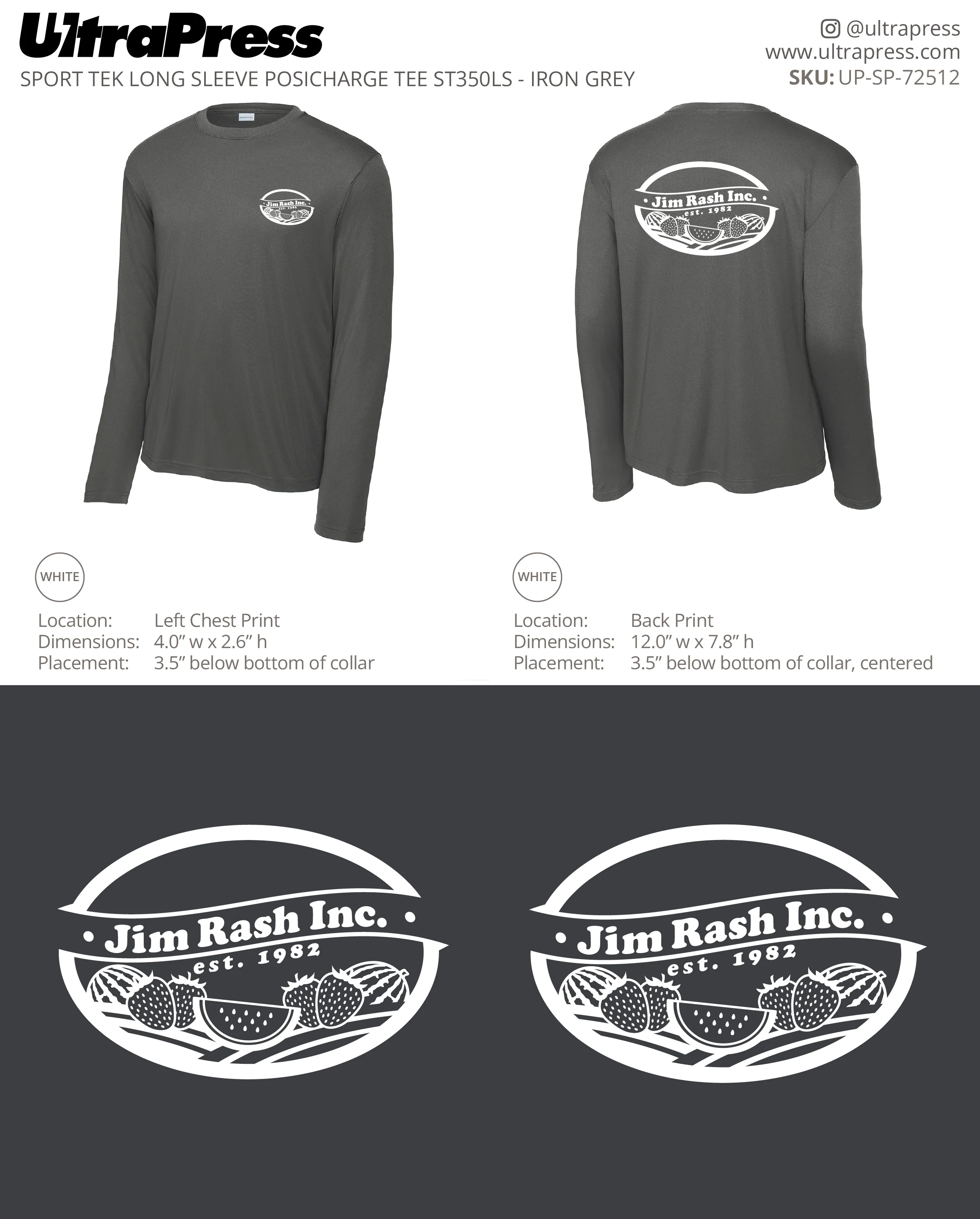 UP-SP-72512 Jim Rash Inc. Long Sleeves - Jill Barton 144 Min Qty (Bulk) - Image 3