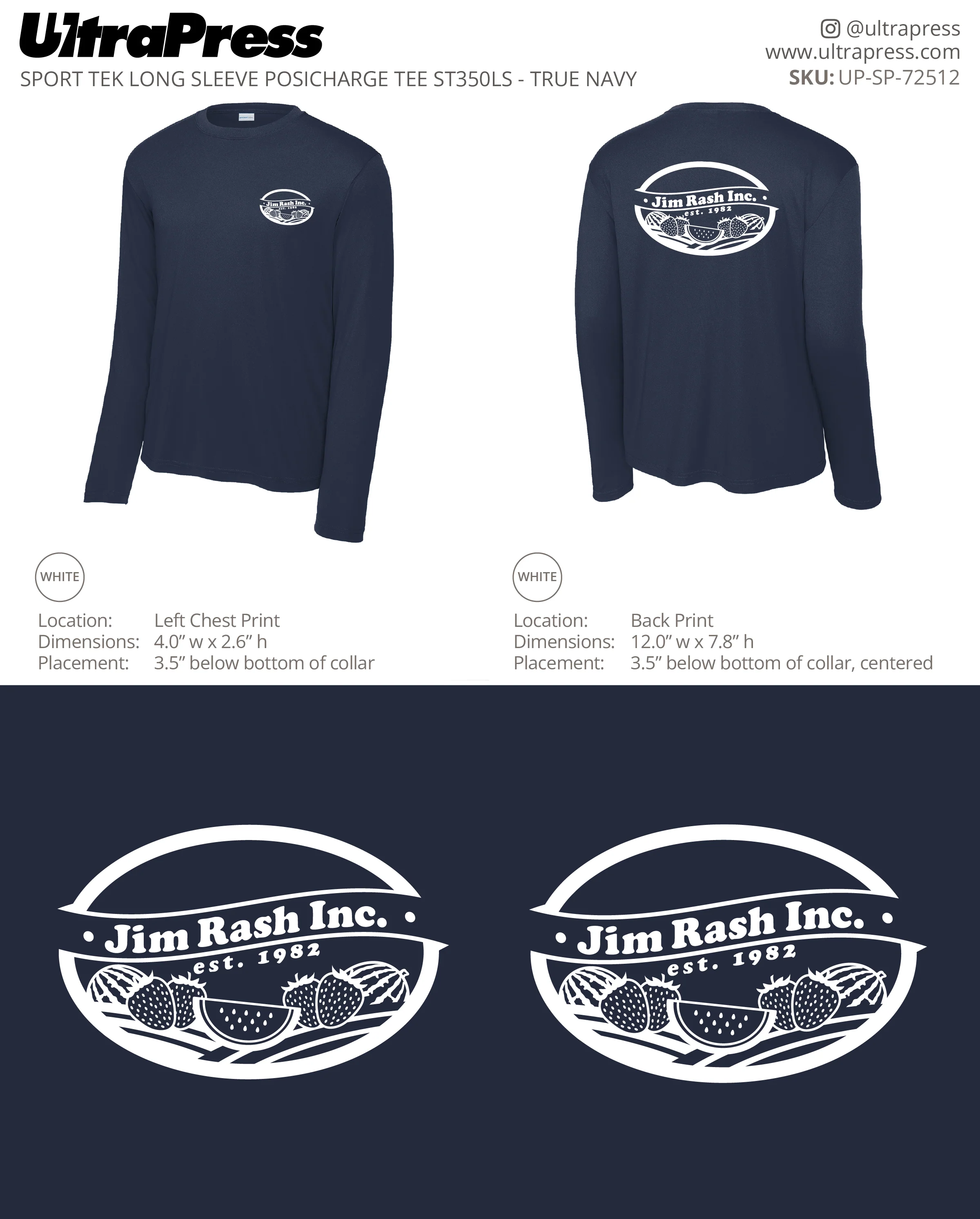 UP-SP-72512 Jim Rash Inc. Long Sleeves - Jill Barton 144 Min Qty (Bulk) - Image 6