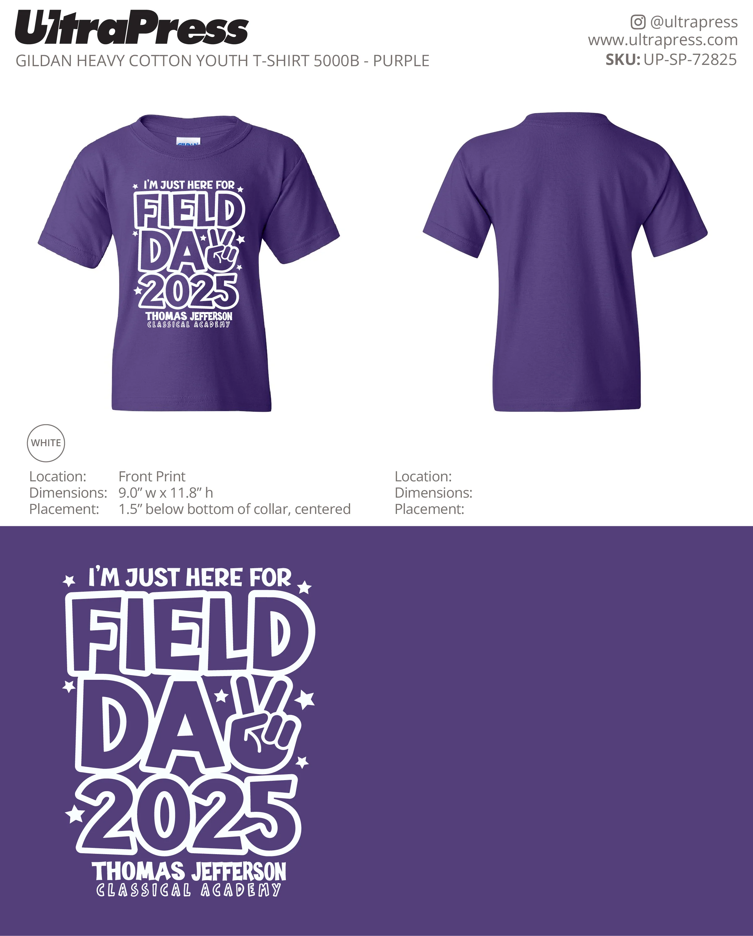 UP-SP-72825 Field Day Thomas Jefferson YOUTH - Miles Ensley 100 Min Qty (Bulk) - Image 5