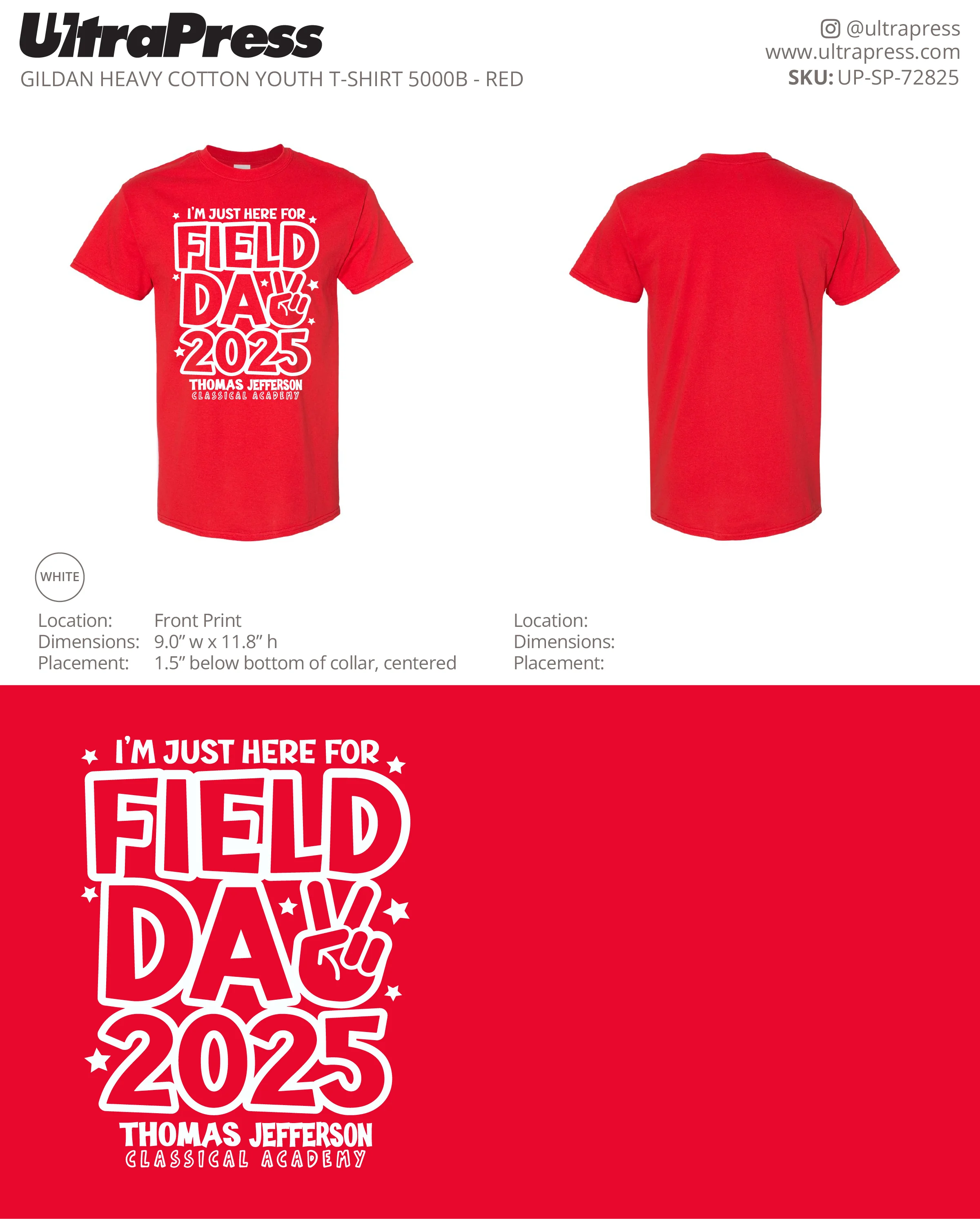 UP-SP-72825 Field Day Thomas Jefferson YOUTH - Miles Ensley 100 Min Qty (Bulk) - Image 6