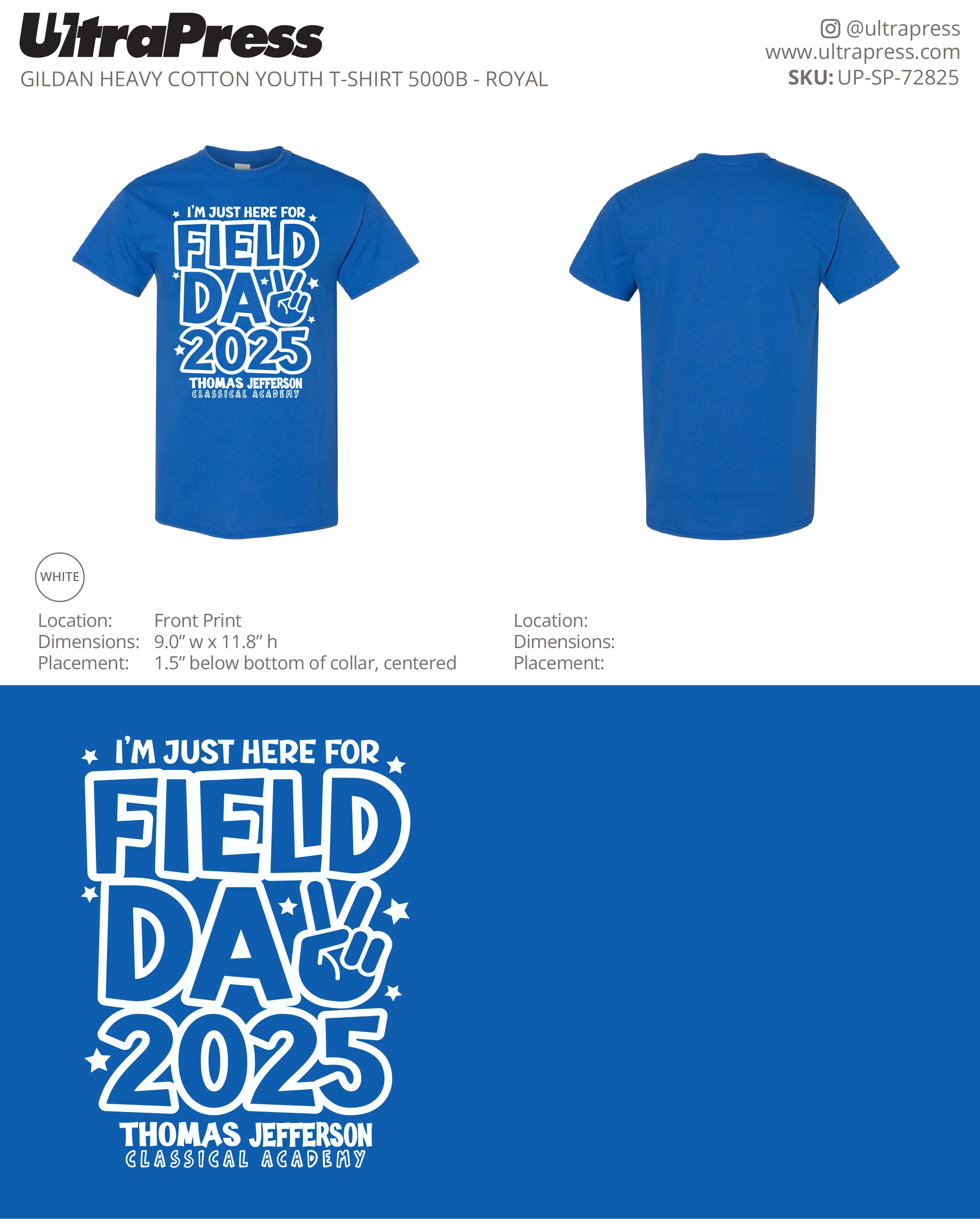 UP-SP-72825 Field Day Thomas Jefferson YOUTH - Miles Ensley 100 Min Qty (Bulk) - Image 7