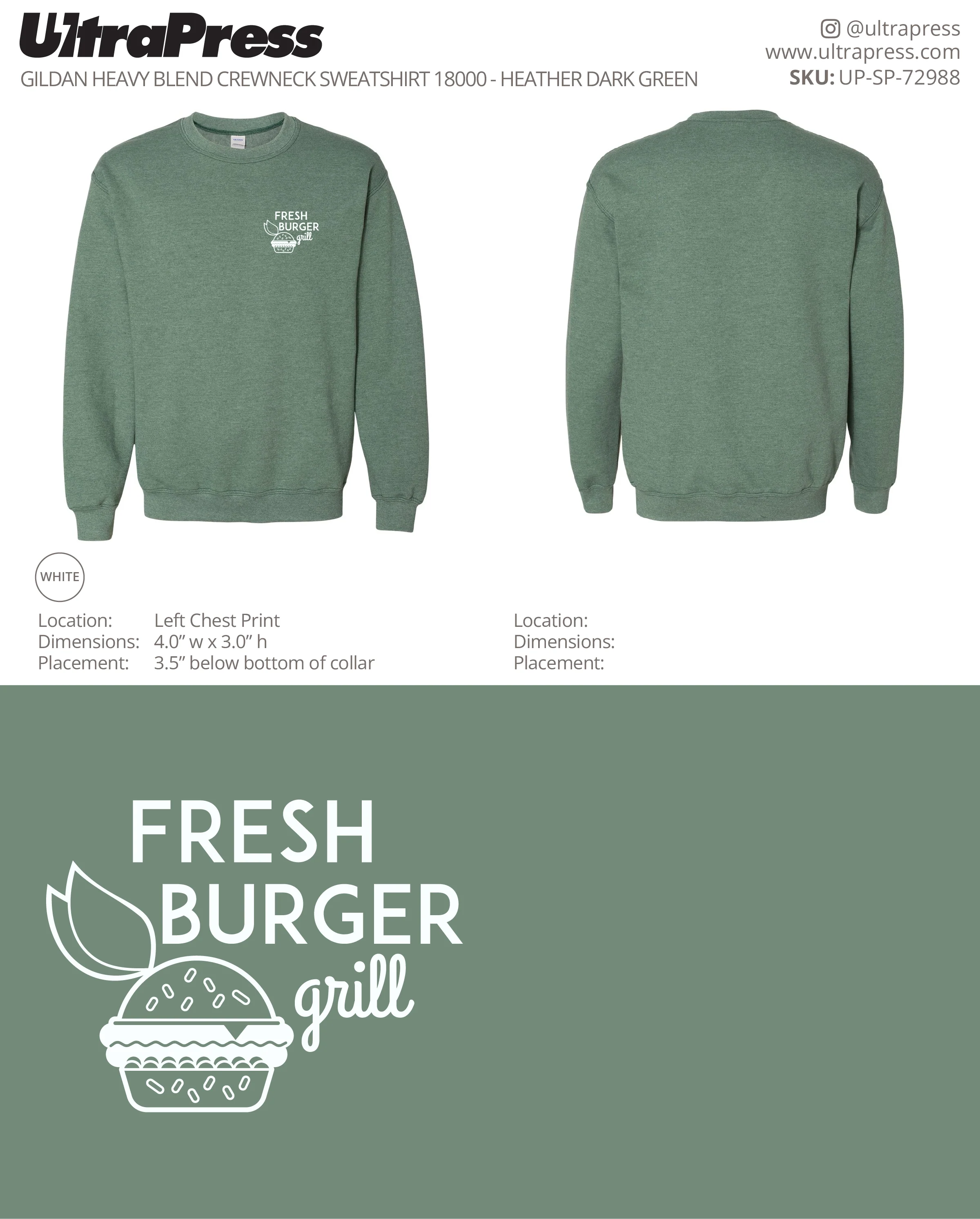 UP-SP-72988 Fresh Burger Grill - Tanya 50 Min Qty (Bulk) - Image 2