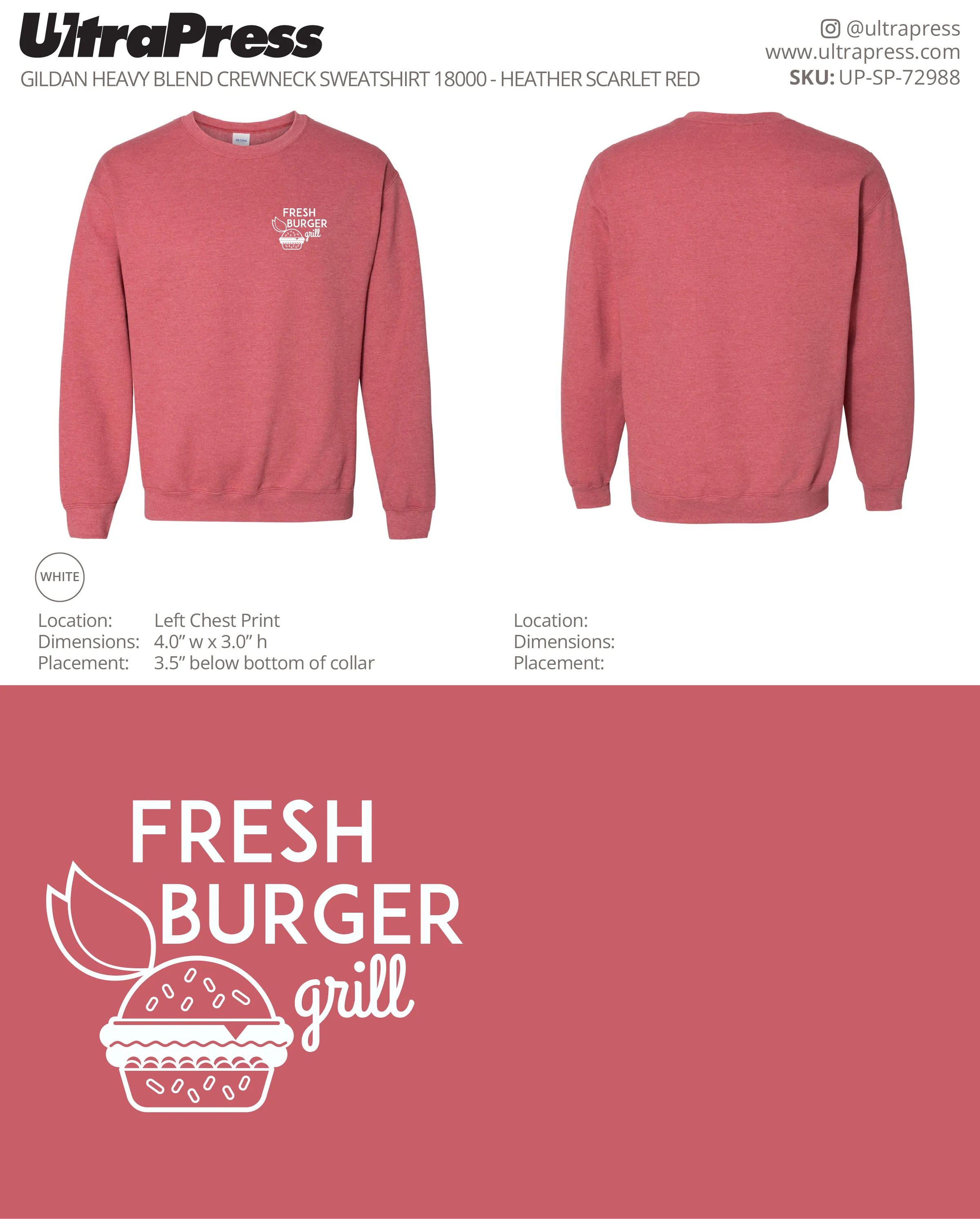 UP-SP-72988 Fresh Burger Grill - Tanya 50 Min Qty (Bulk) - Image 3