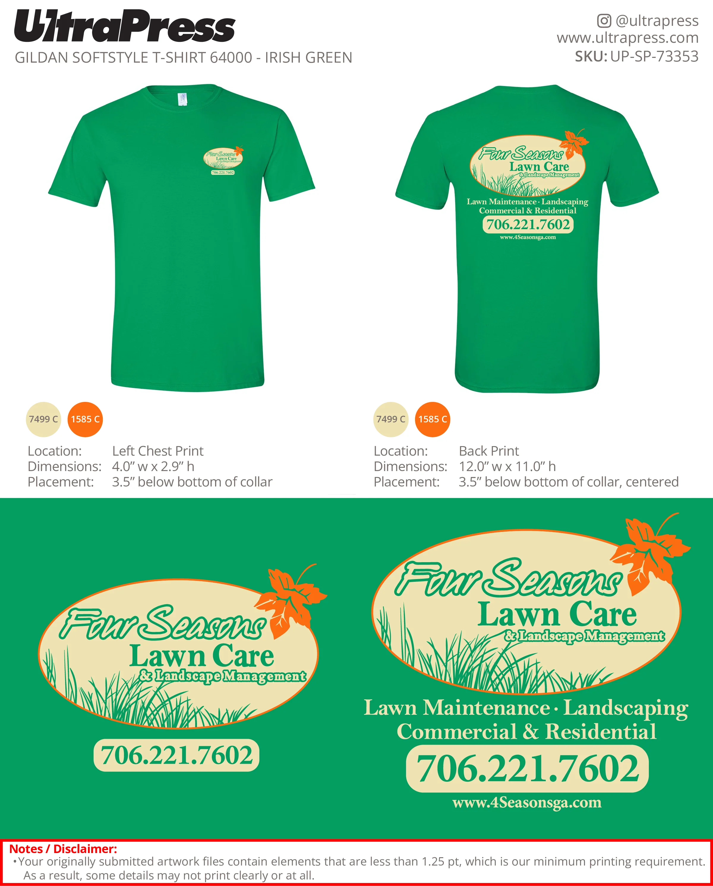 UP-SP-73353 Four Seasons Lawn Care - Mike 100 Min Qty (Bulk)