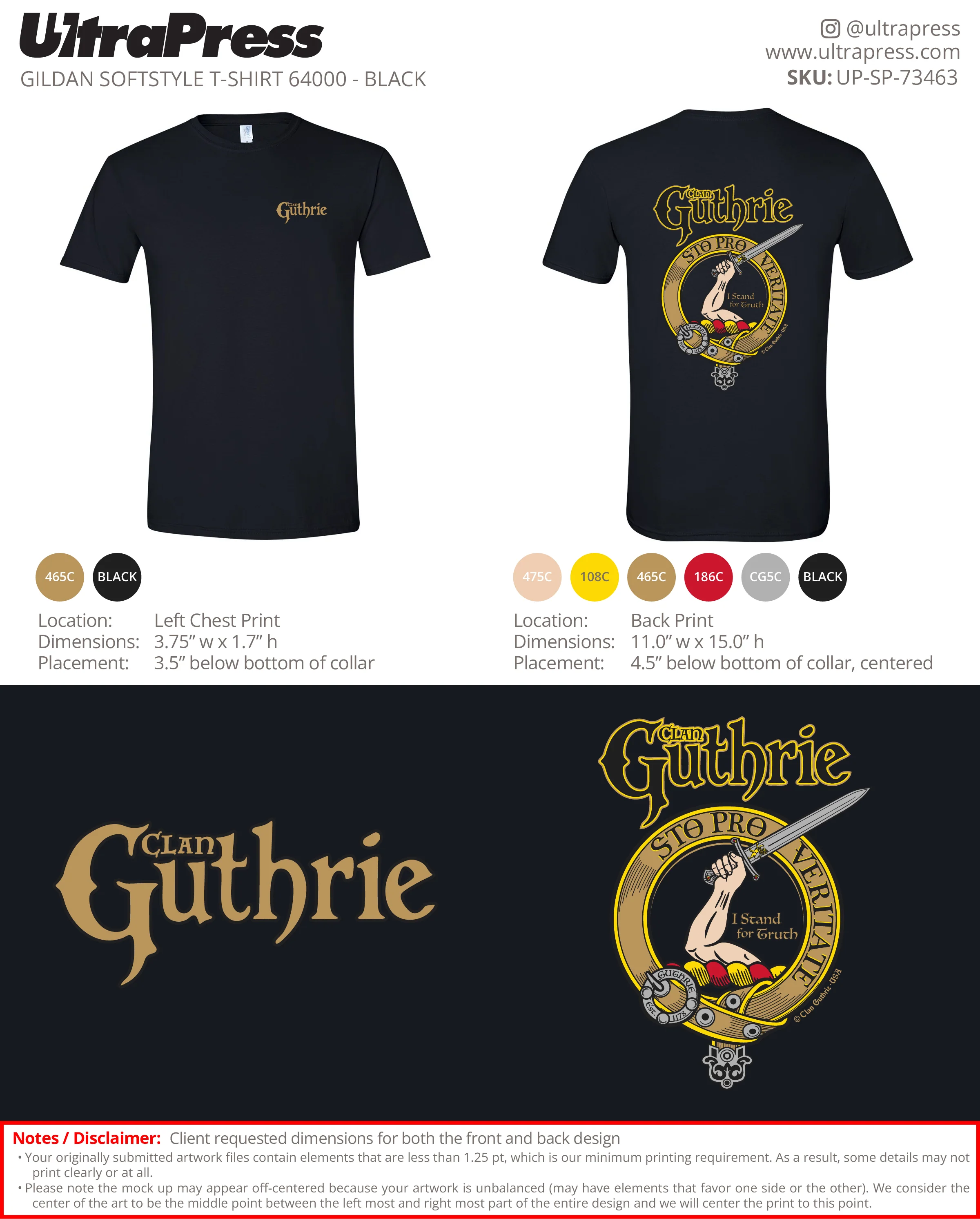 UP-SP-73463 Clan Guthrie - John Pierce 72 Min Qty (Bulk) - Image 2