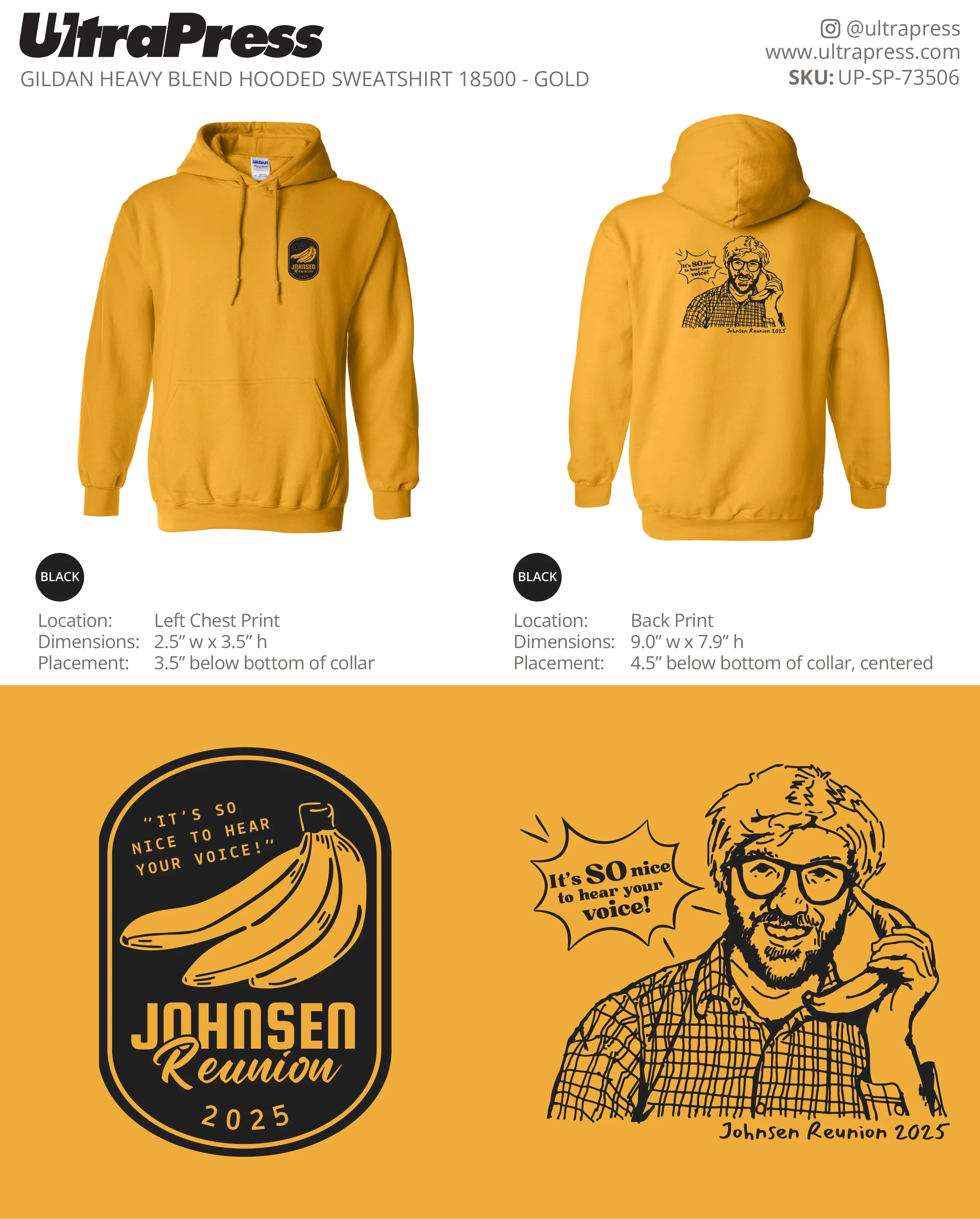 UP-SP-73506 Johnsen Reunion 2025 Hoodies - Clayton Johnsen 50 Pieces Package (Bulk) - Image 2