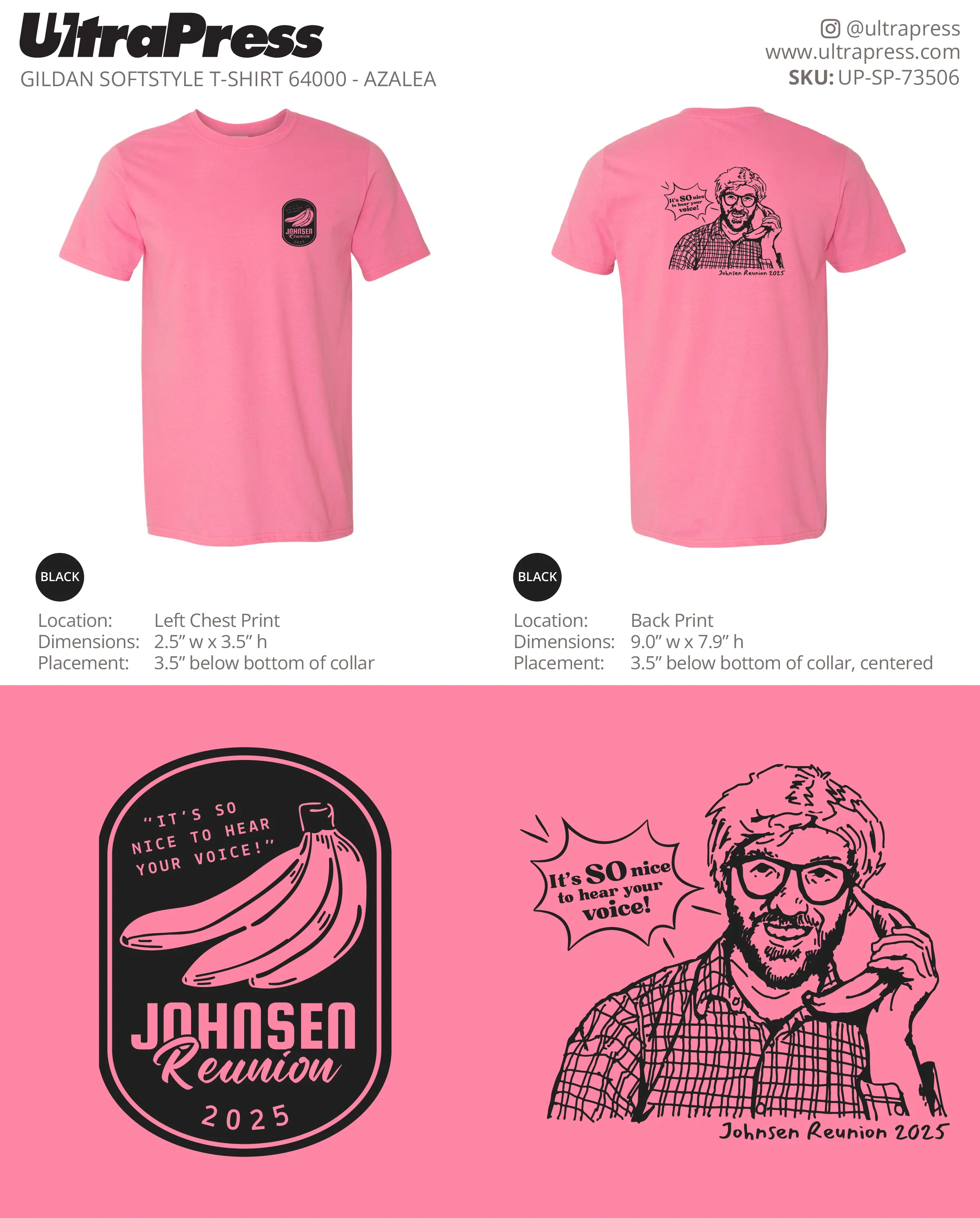 UP-SP-73506 Johnsen Reunion 2025 TShirts - Clayton Johnsen 100 Pieces Package (Bulk) - Image 5