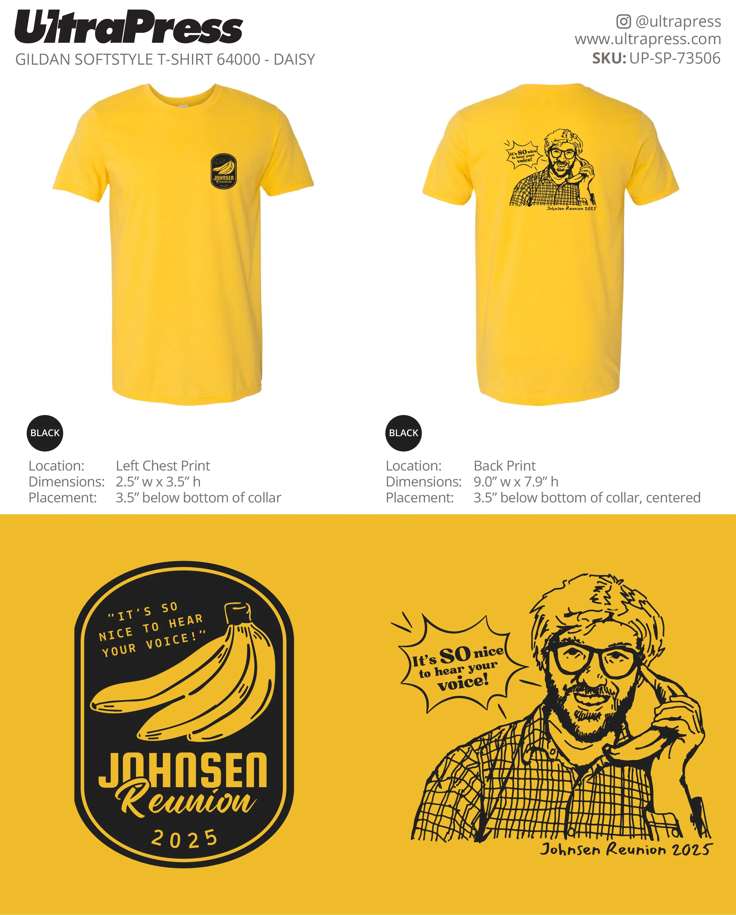 UP-SP-73506 Johnsen Reunion 2025 TShirts - Clayton Johnsen 100 Pieces Package (Bulk) - Image 6