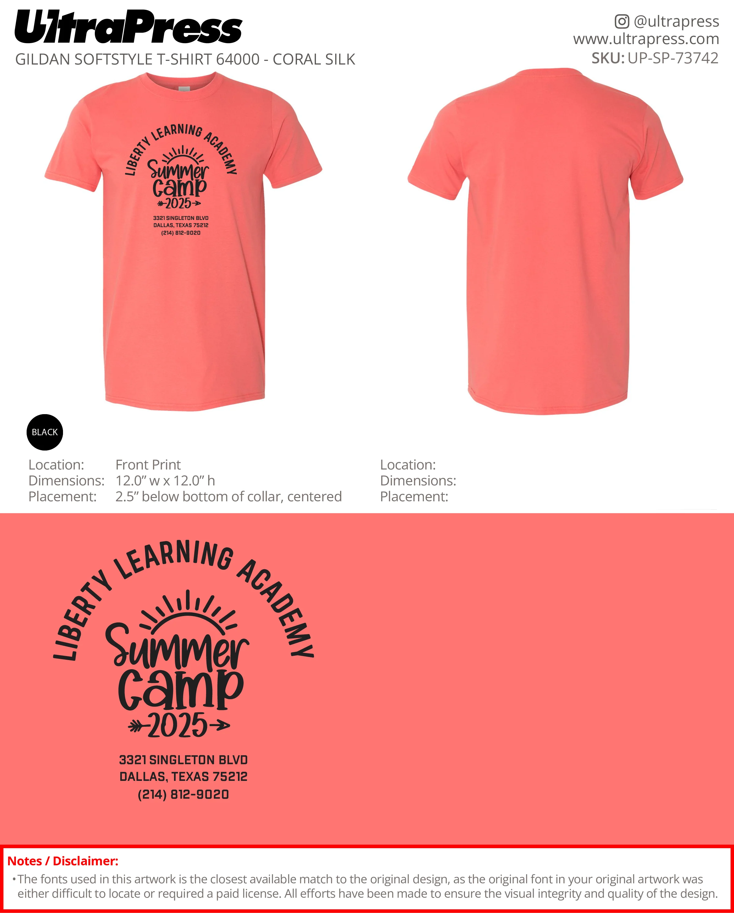 UP-SP-73742 Liberty Learning Academy Summer Camp 2025 - Denetta Williams 100 Pieces Package (Bulk) - Image 2