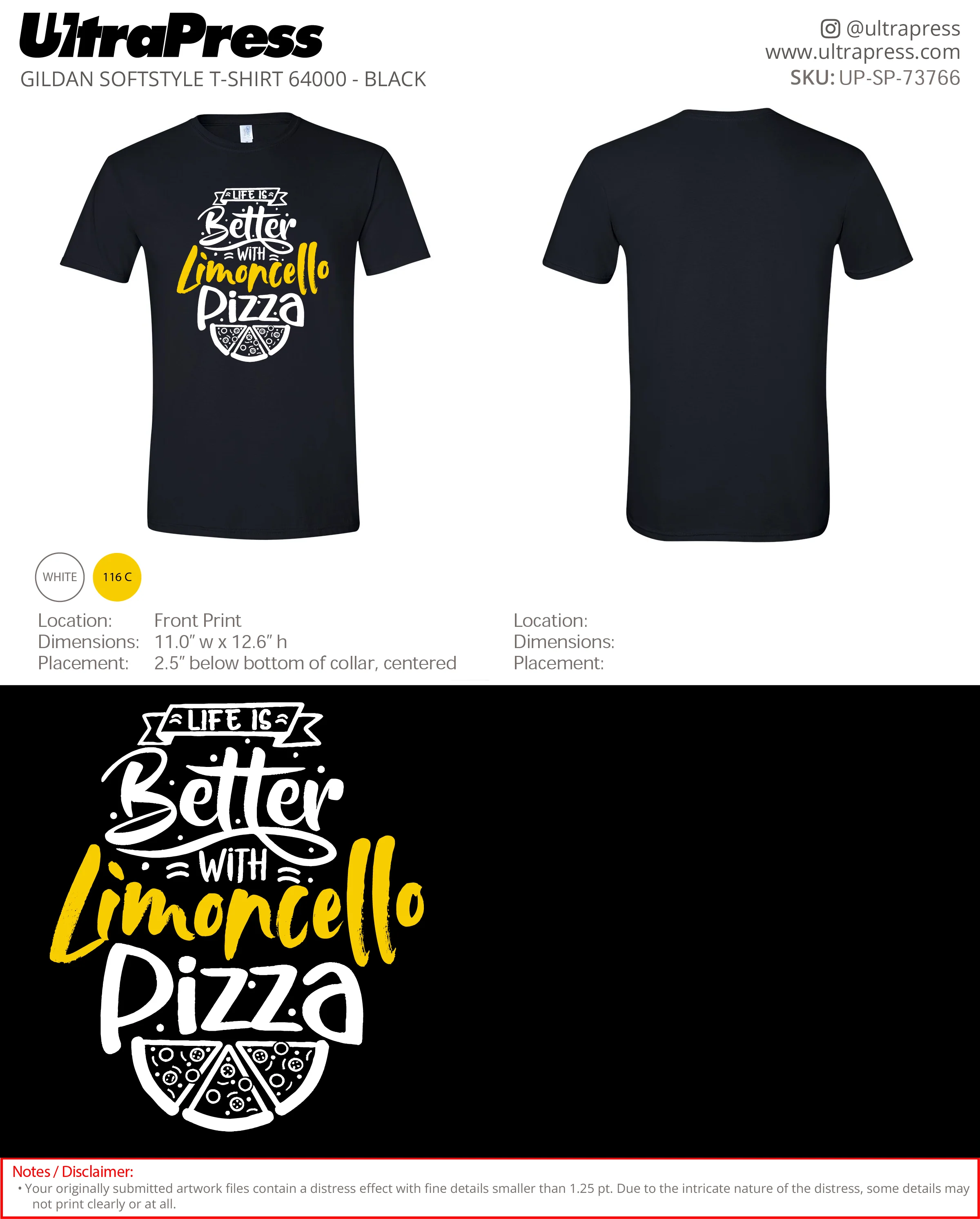 UP-SP-73766 Life Is Better with Limoncello Pizza - Mark Eastham 100 Pieces Package (Bulk) - Image 3