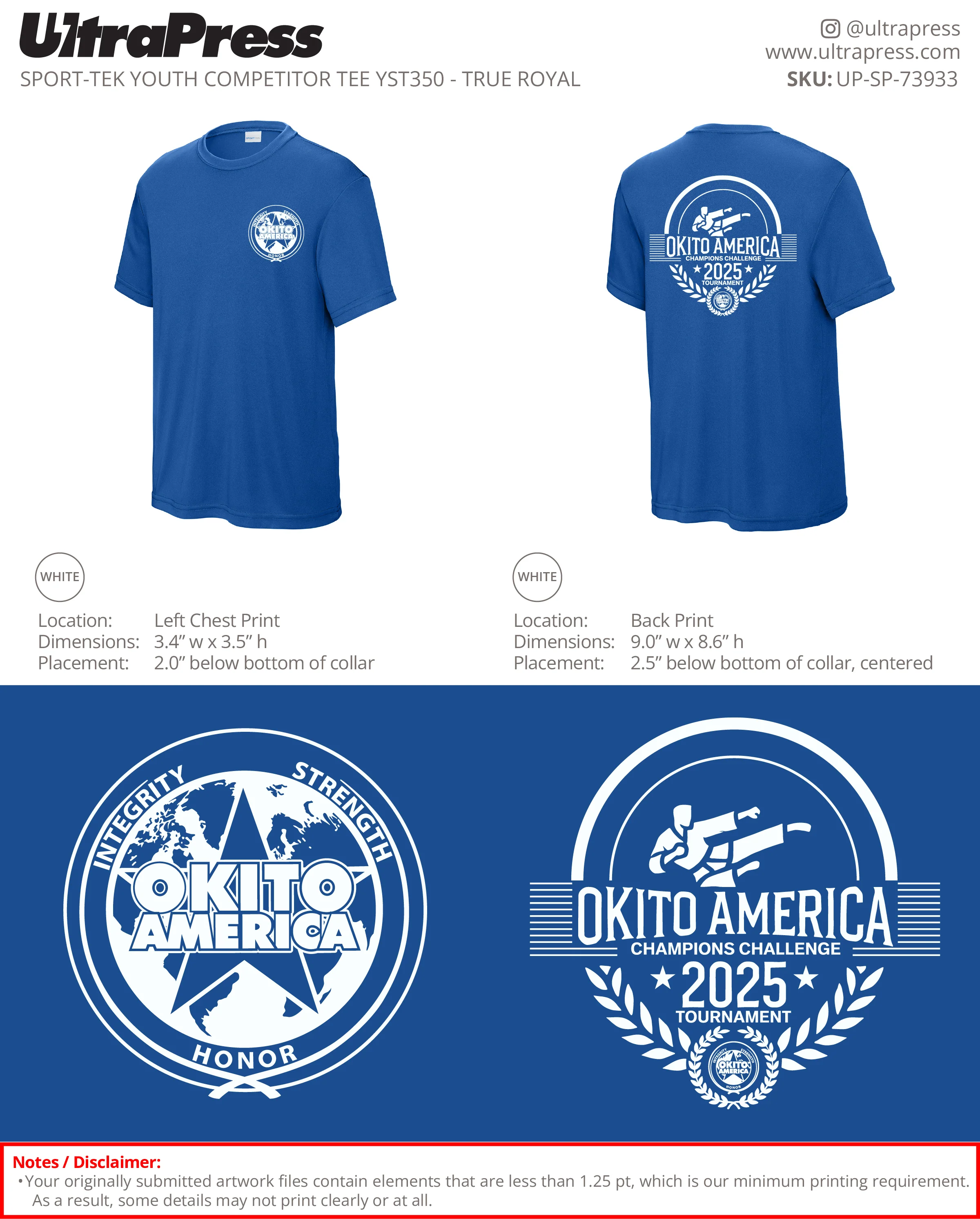 UP-SP-73933 Okito America Champions Challenge 2025 Tournament 48 Min Qty (Bulk)