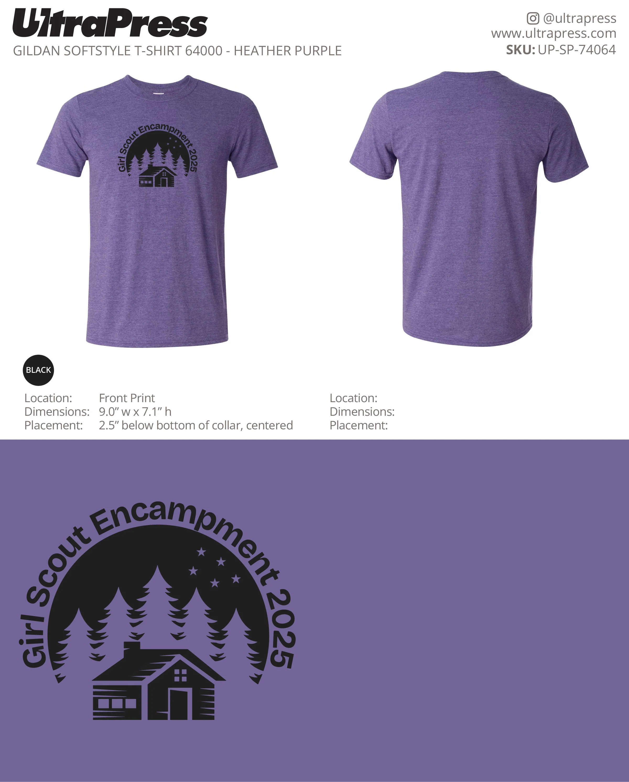 UP-SP-74064 Girl Scout Encampment 2025 - Stacy 100 Min Qty (Bulk)