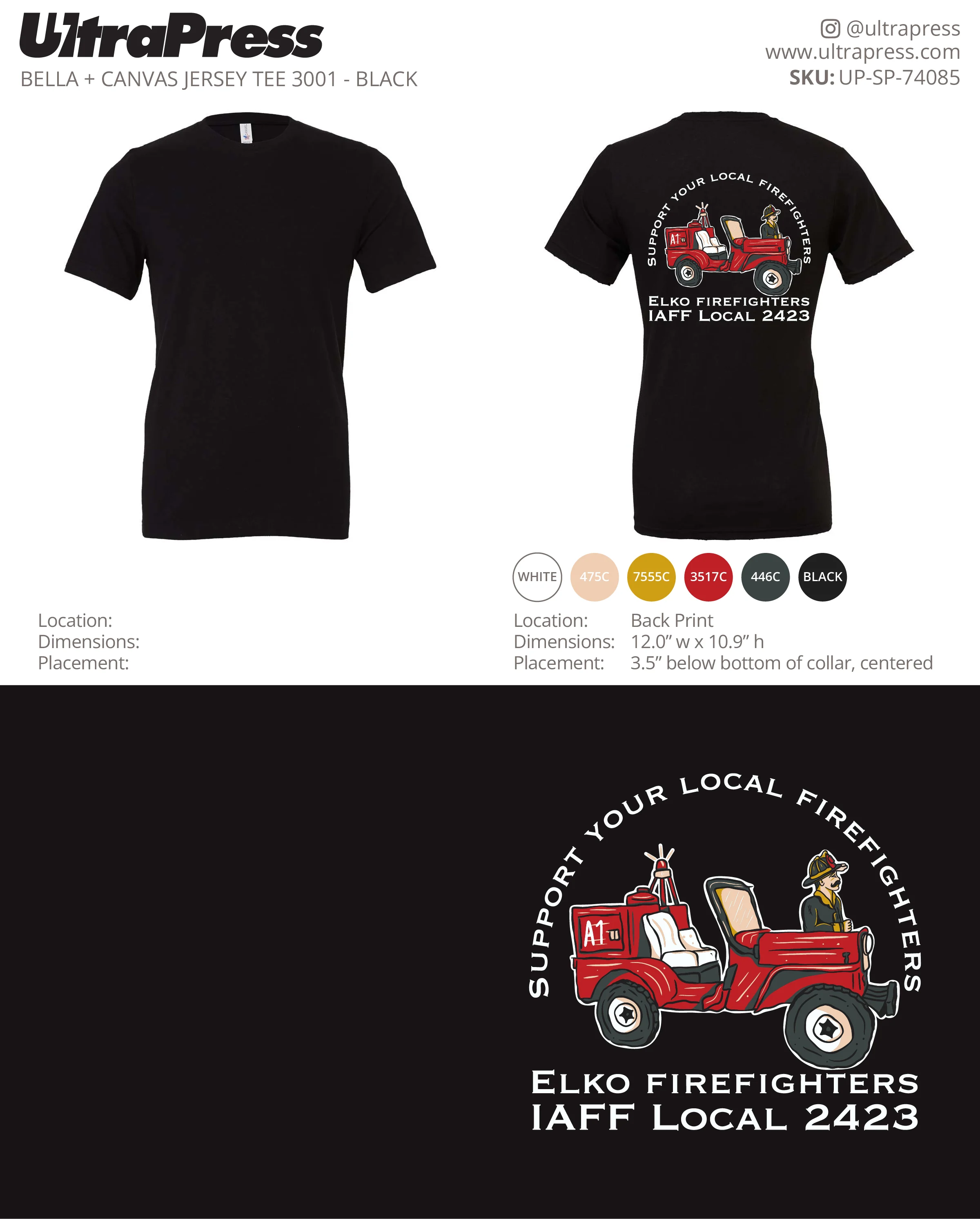 UP-SP-74085 Elko Firefighters IAFF Local 2423 - David Wiggins 100 Min Qty (Bulk)