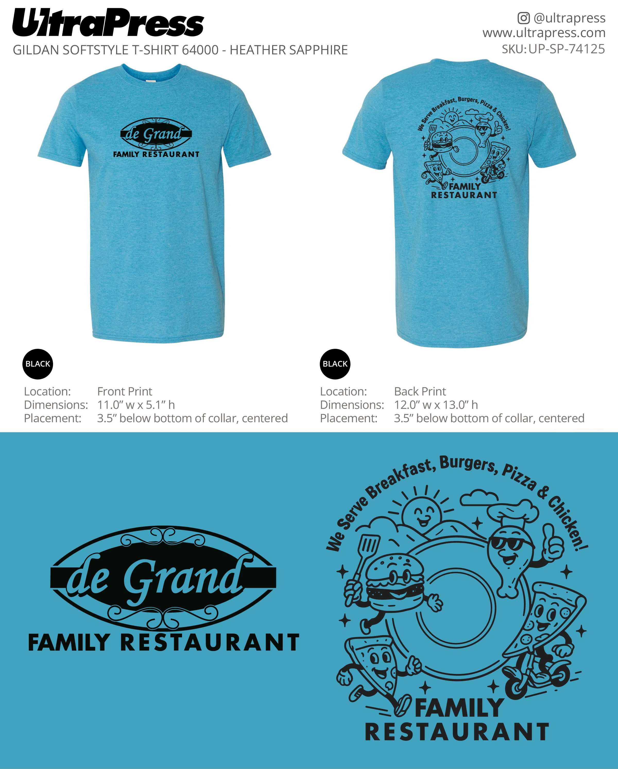 UP-SP-74125 De Grand Family Restaurant - Kelley DeGrand 100 Min Qty (Bulk) - Image 2