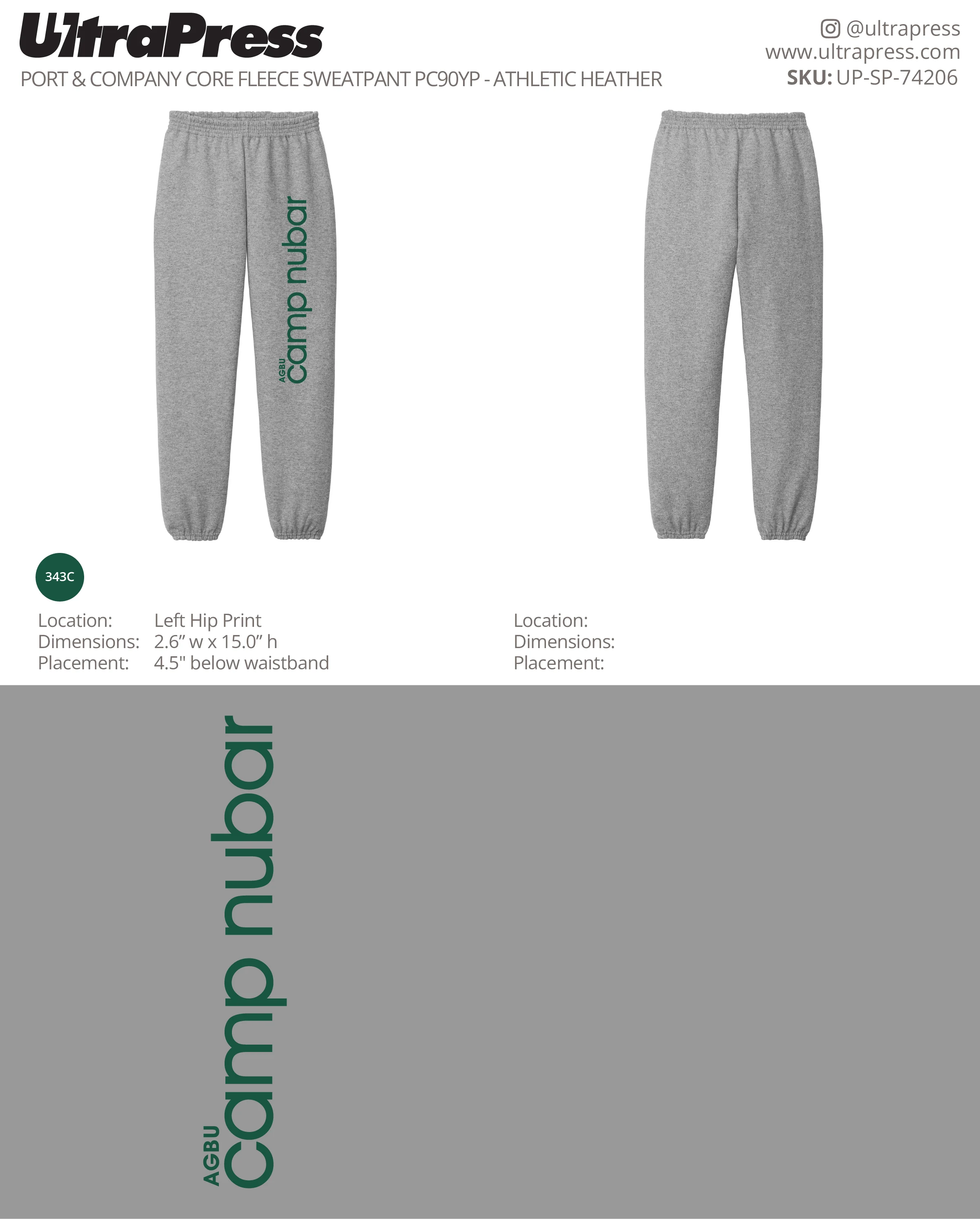 UP-SP-74206 Camp Nubar 2025 Sweatpants - Alexis Krolian 72 Min Qty (Bulk) - Image 2