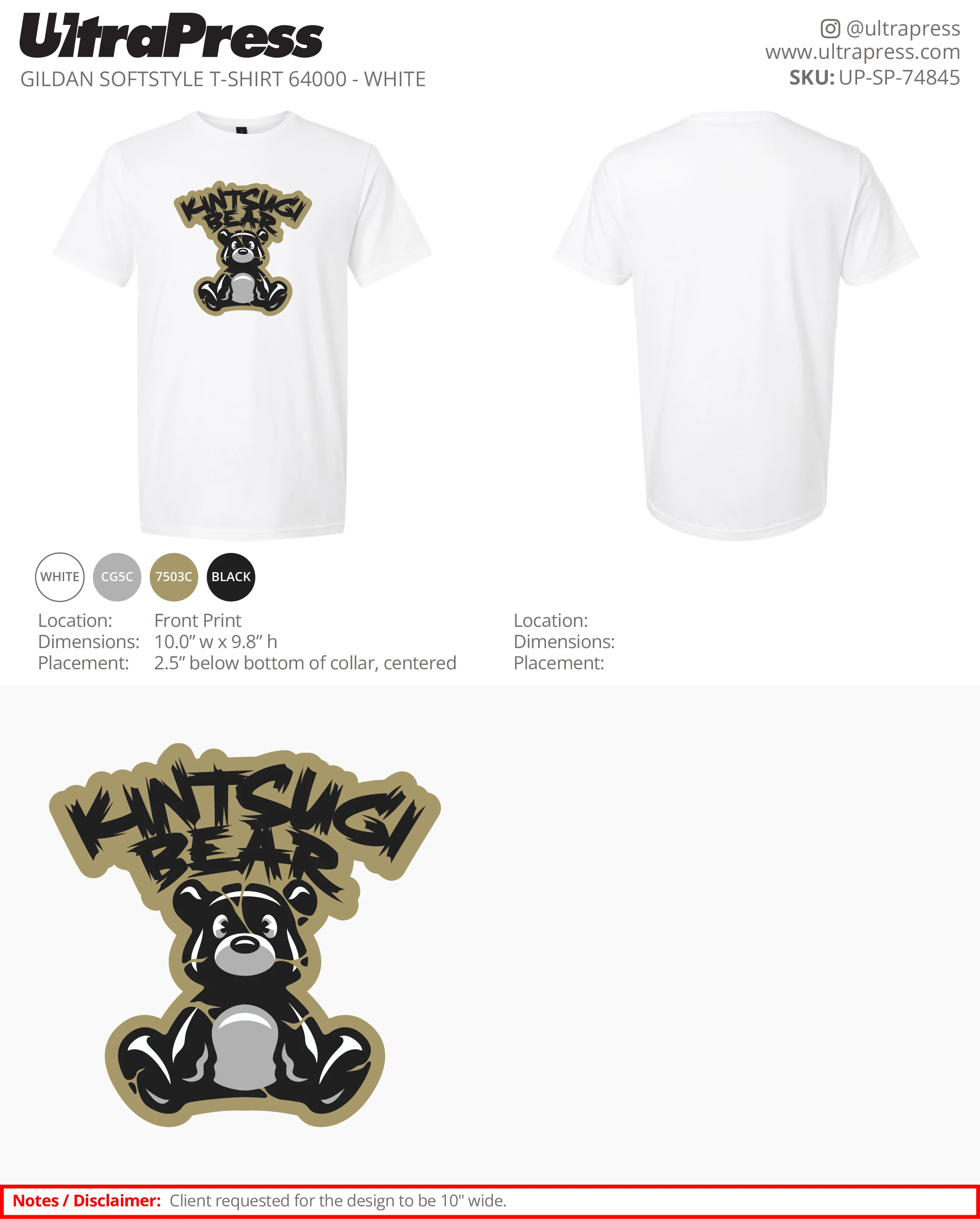 UP-SP-74845 Kintsugi Bear - Kyle Moore 24 Min Qty (Bulk) - Image 2