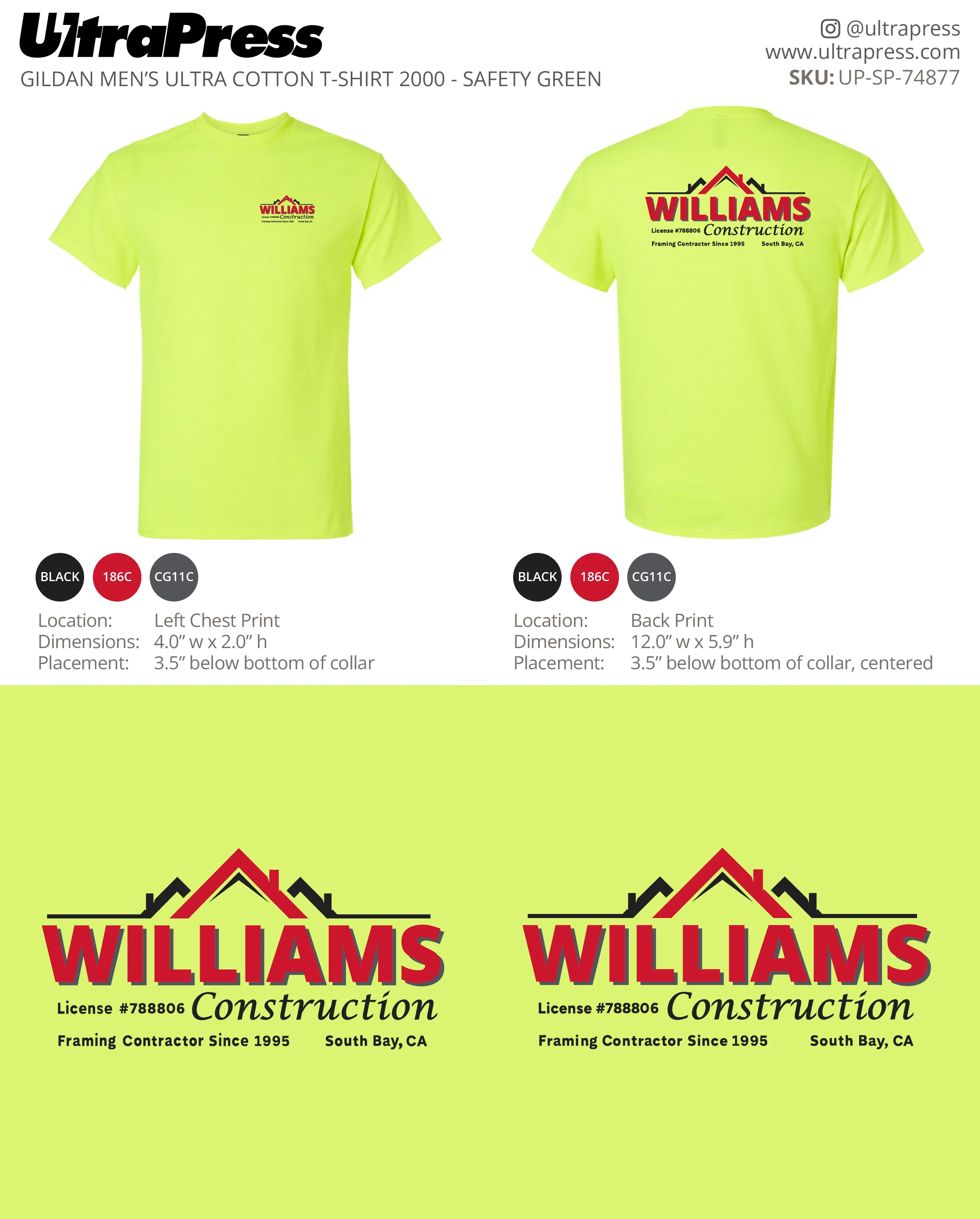 UP-SP-74877 Williams Construction - Brian Williams 100 Min Qty (Bulk) - Image 2